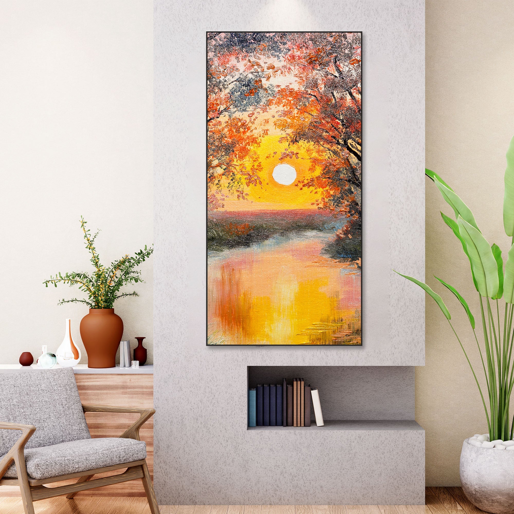 Sunset view Floating Canvas Wall Painting - Image 4