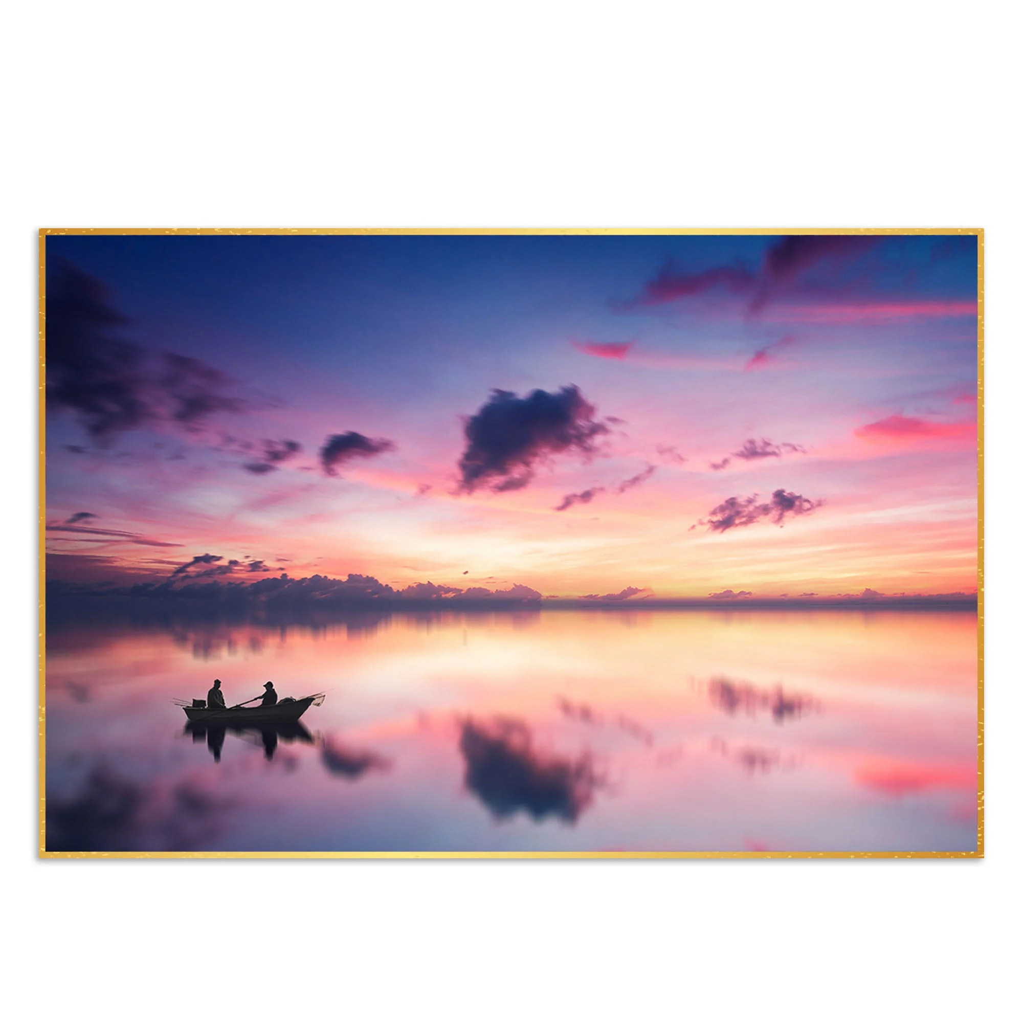Sunset View of Horizon Floating Canvas Wall Painting - Image 5