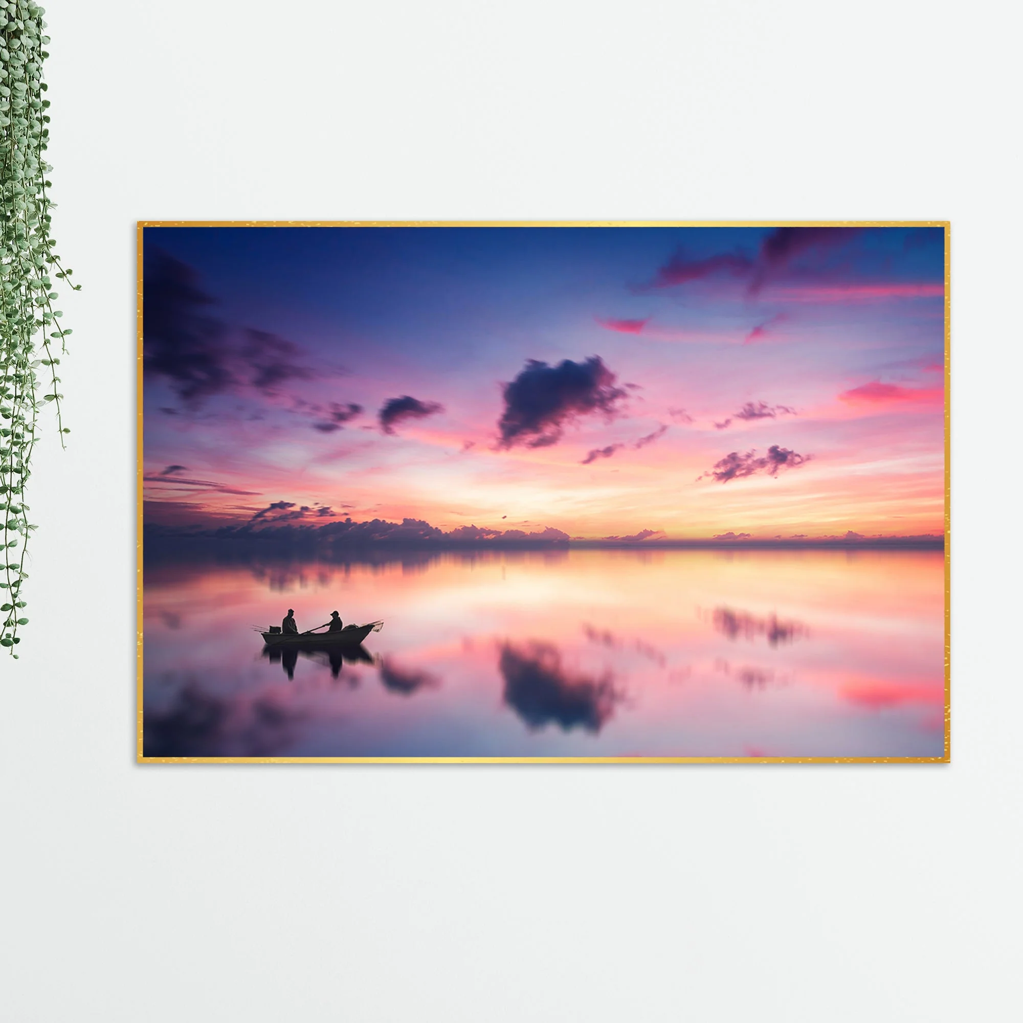 Sunset View of Horizon Floating Canvas Wall Painting - Image 7