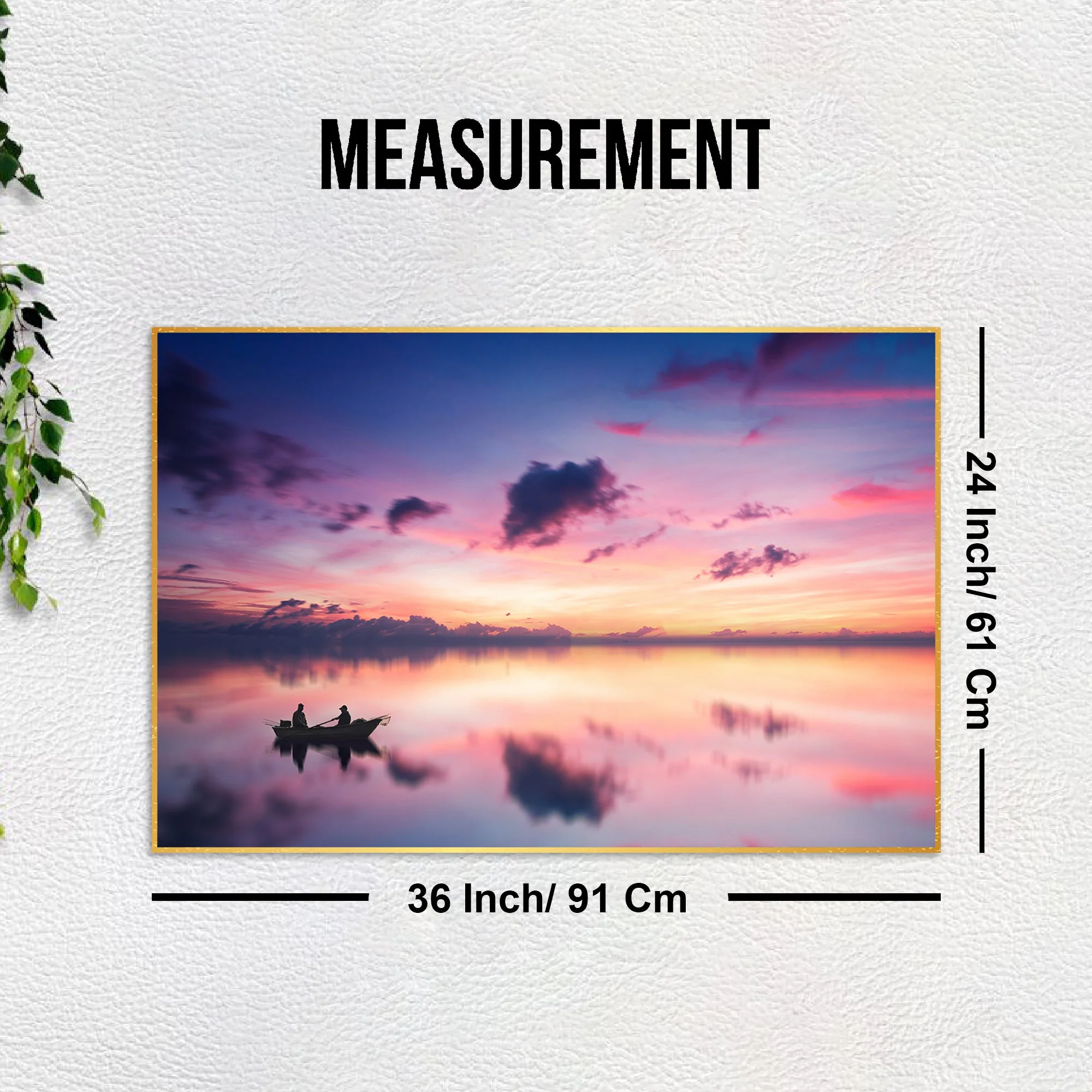 Sunset View of Horizon Floating Canvas Wall Painting - Image 8
