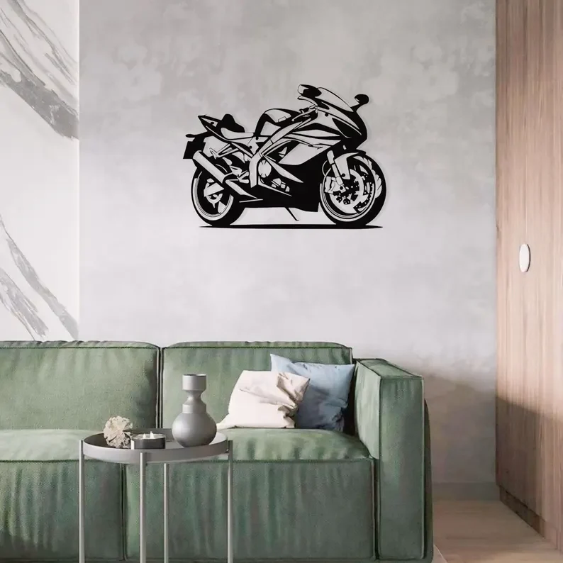 Superbike Metal Wall Art for Rider & Modern Home Décor