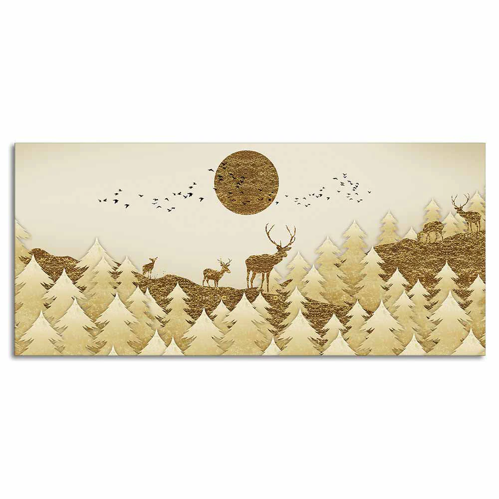 Swamp Deer in Forest Premium Wall Painting - Image 5