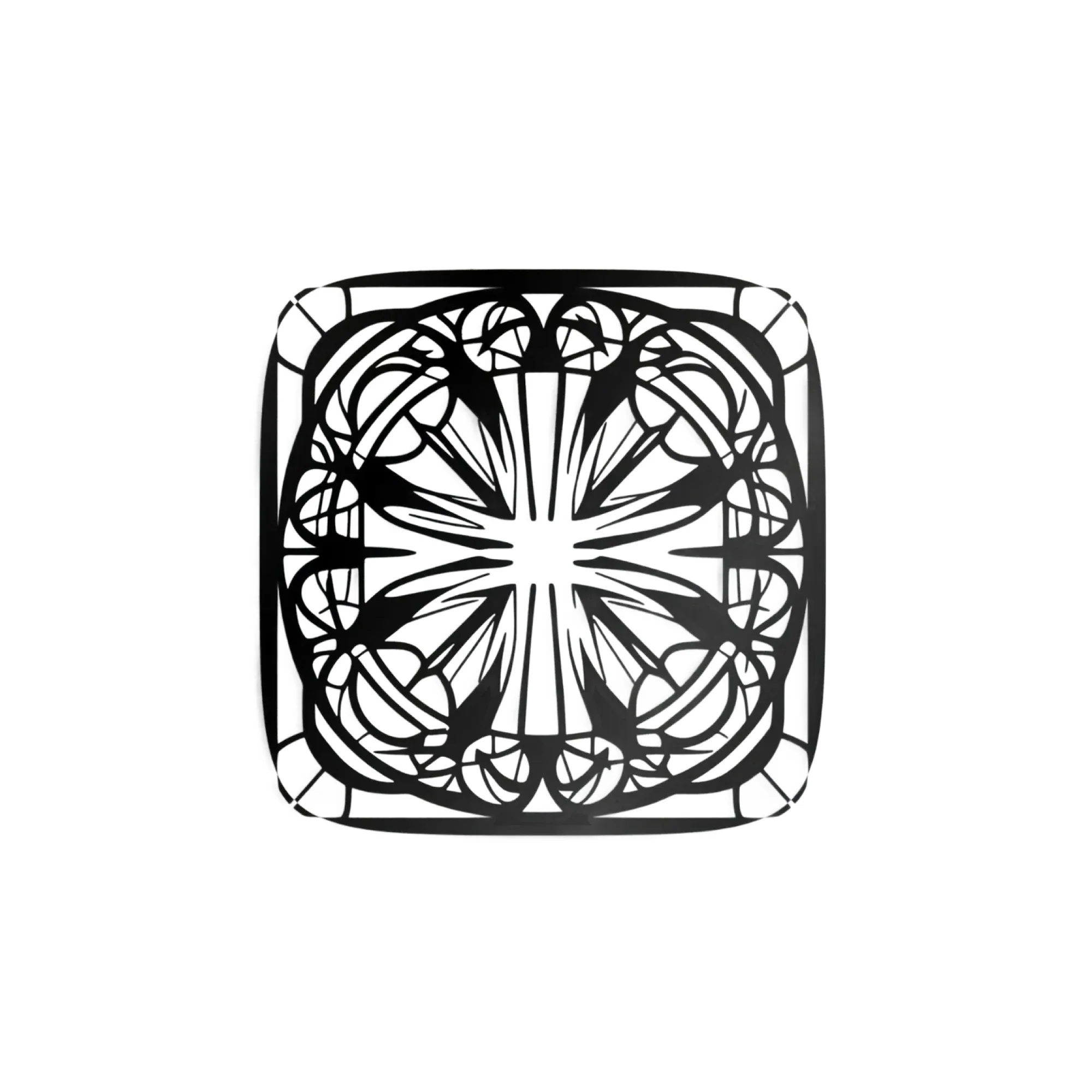 Symmetrical Mandala Fine Square Metal Art Wall Decor - Image 3