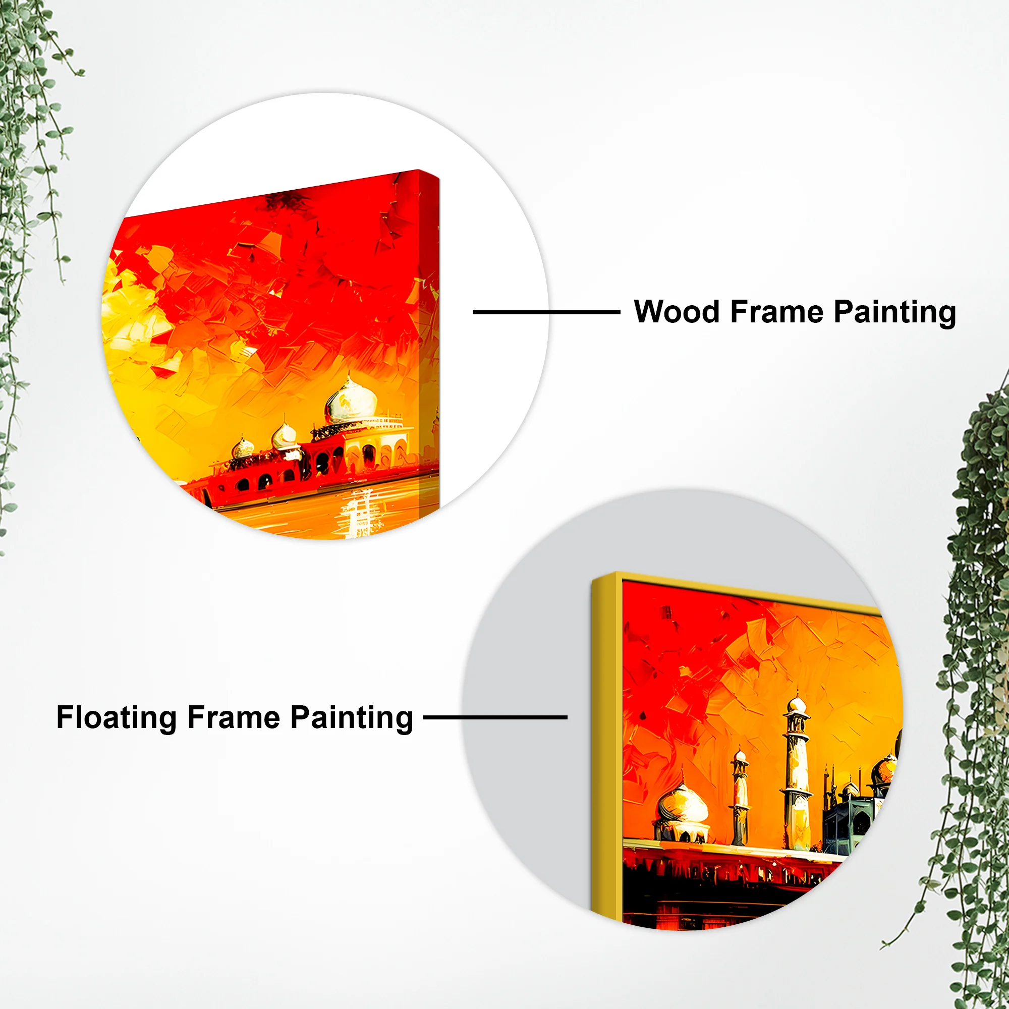 Taj Mahal Sunset Wall Art Painting for Home Decoration - Image 7