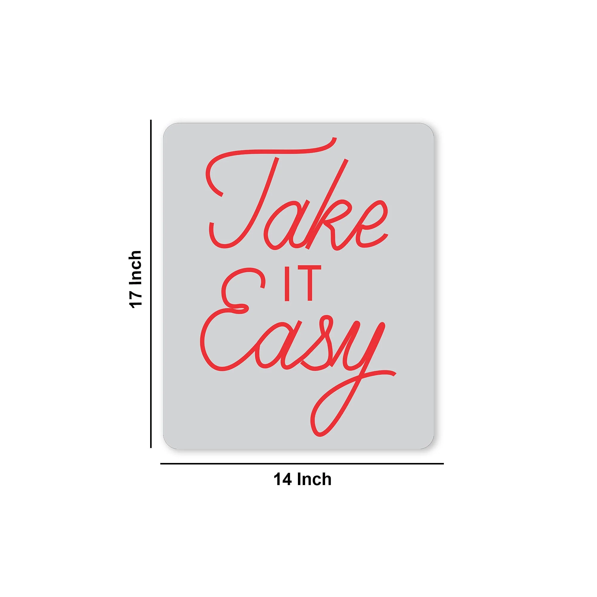 Take it Easy Text Neon Sign LED Light - Image 3