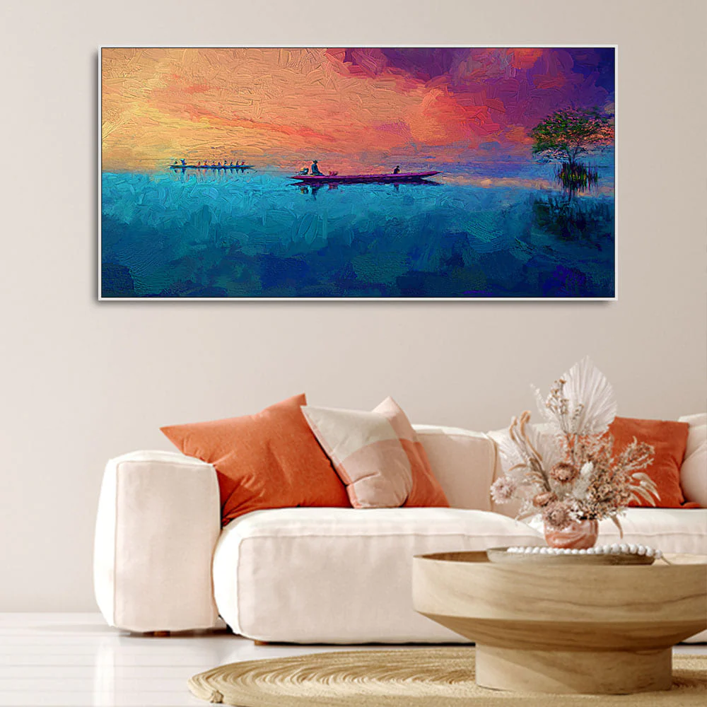 Thailand Picture of Tourists on the Long Tail Boat Canvas Wall Painting - Image 3