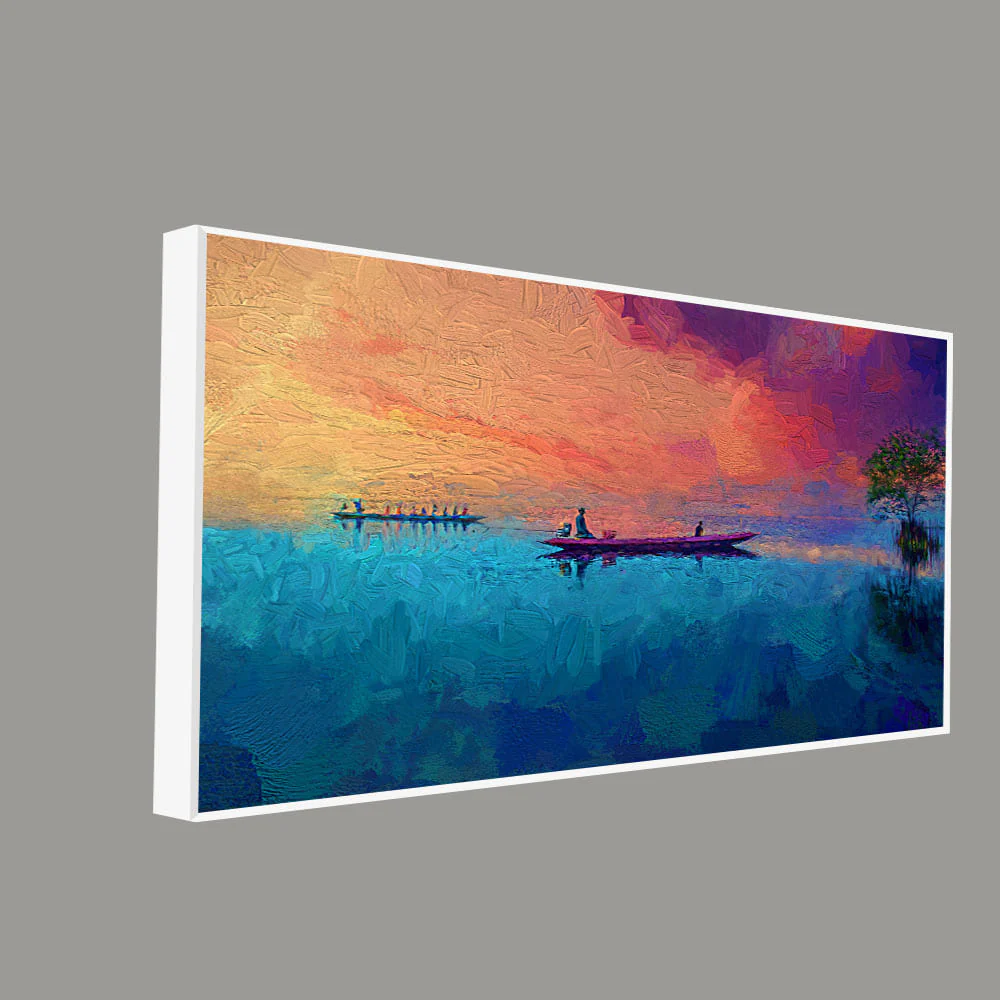 Thailand Picture of Tourists on the Long Tail Boat Canvas Wall Painting - Image 5