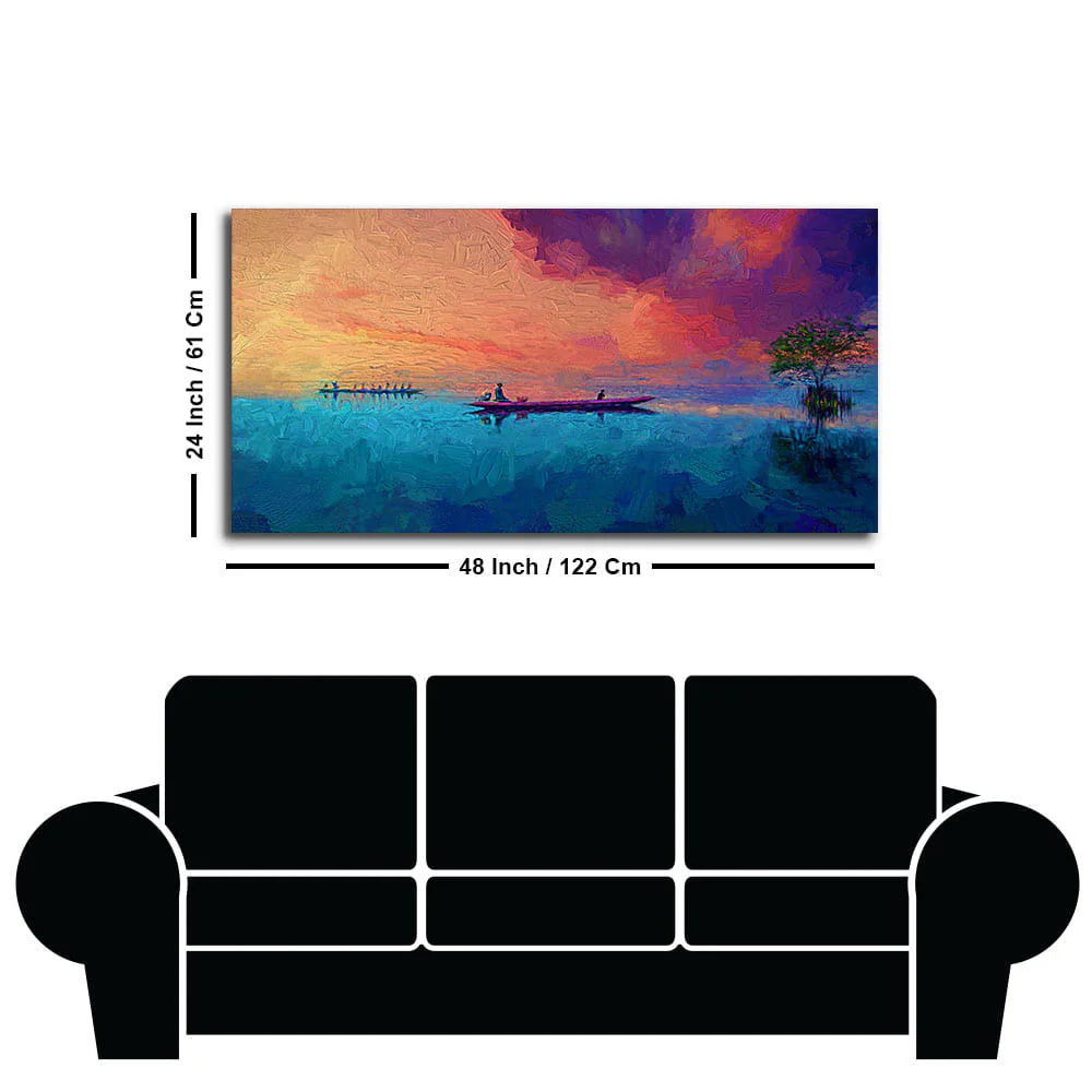 Thailand Picture of Tourists on the Long Tail Boat Canvas Wall Painting - Image 7