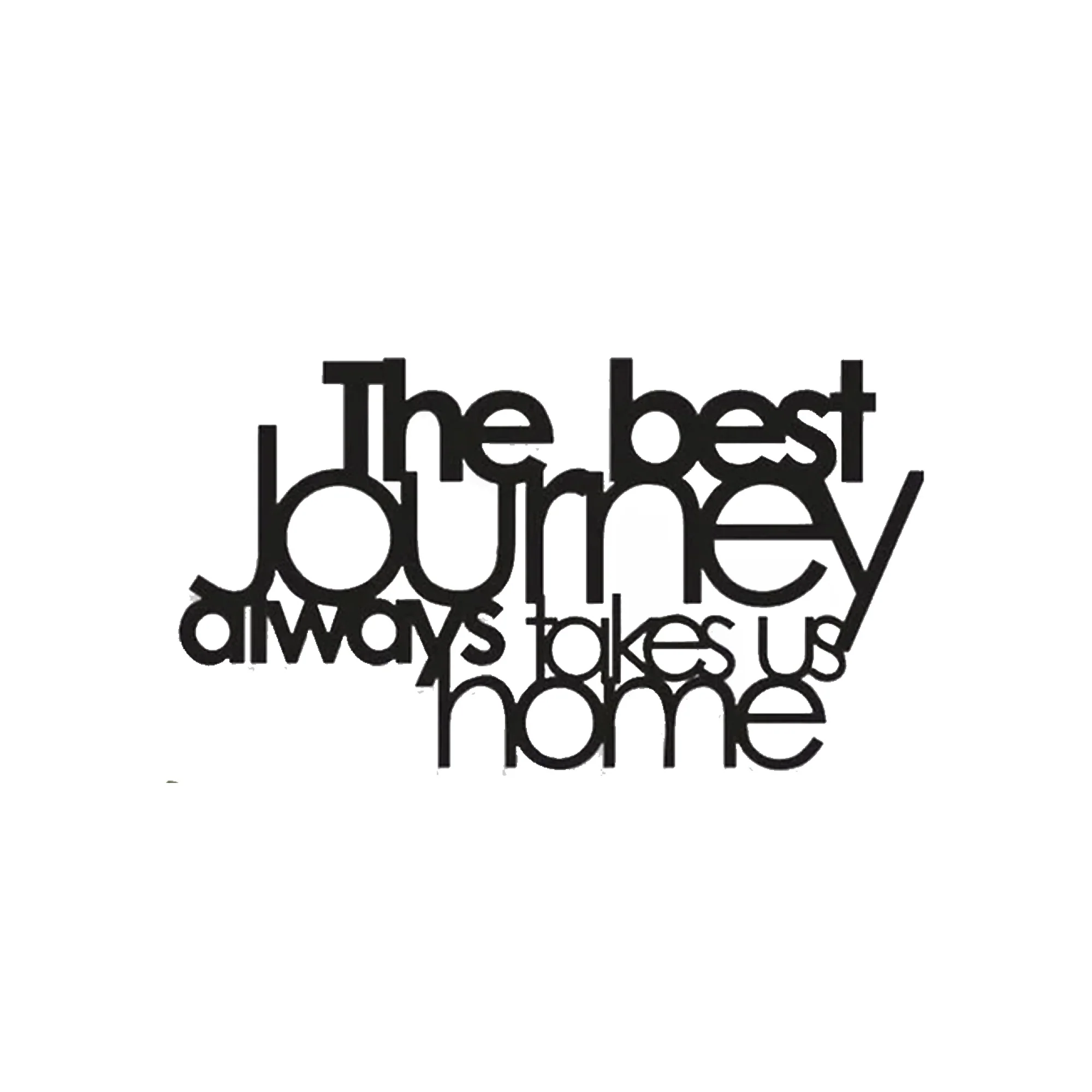 The Best Journey Text Design Metal Art Wall Decor - Image 3