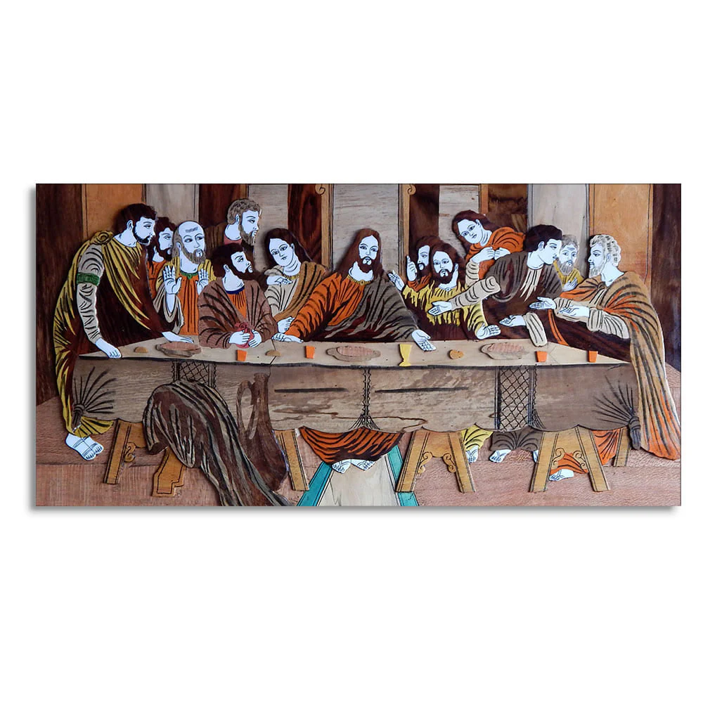The Last Supper of Christ in Church Canvas Wall Painting - Image 4
