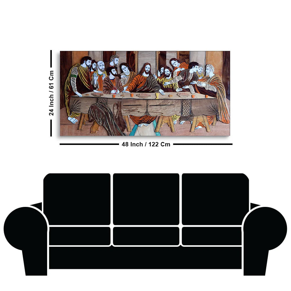 The Last Supper of Christ in Church Canvas Wall Painting - Image 7