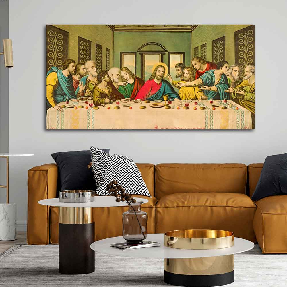 The Last Supper of Christ in Church Wall Painting - Image 2