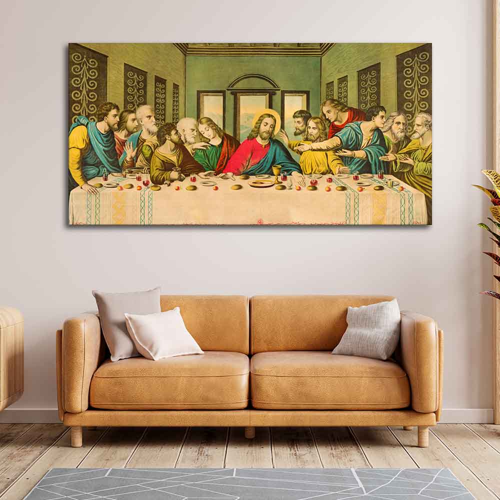 The Last Supper of Christ in Church Wall Painting - Image 3