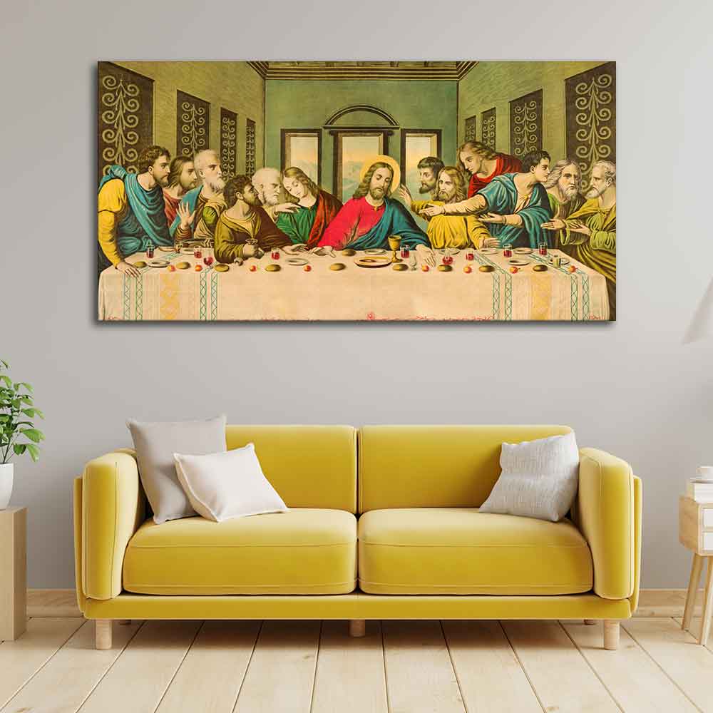 The Last Supper of Christ in Church Wall Painting - Image 4
