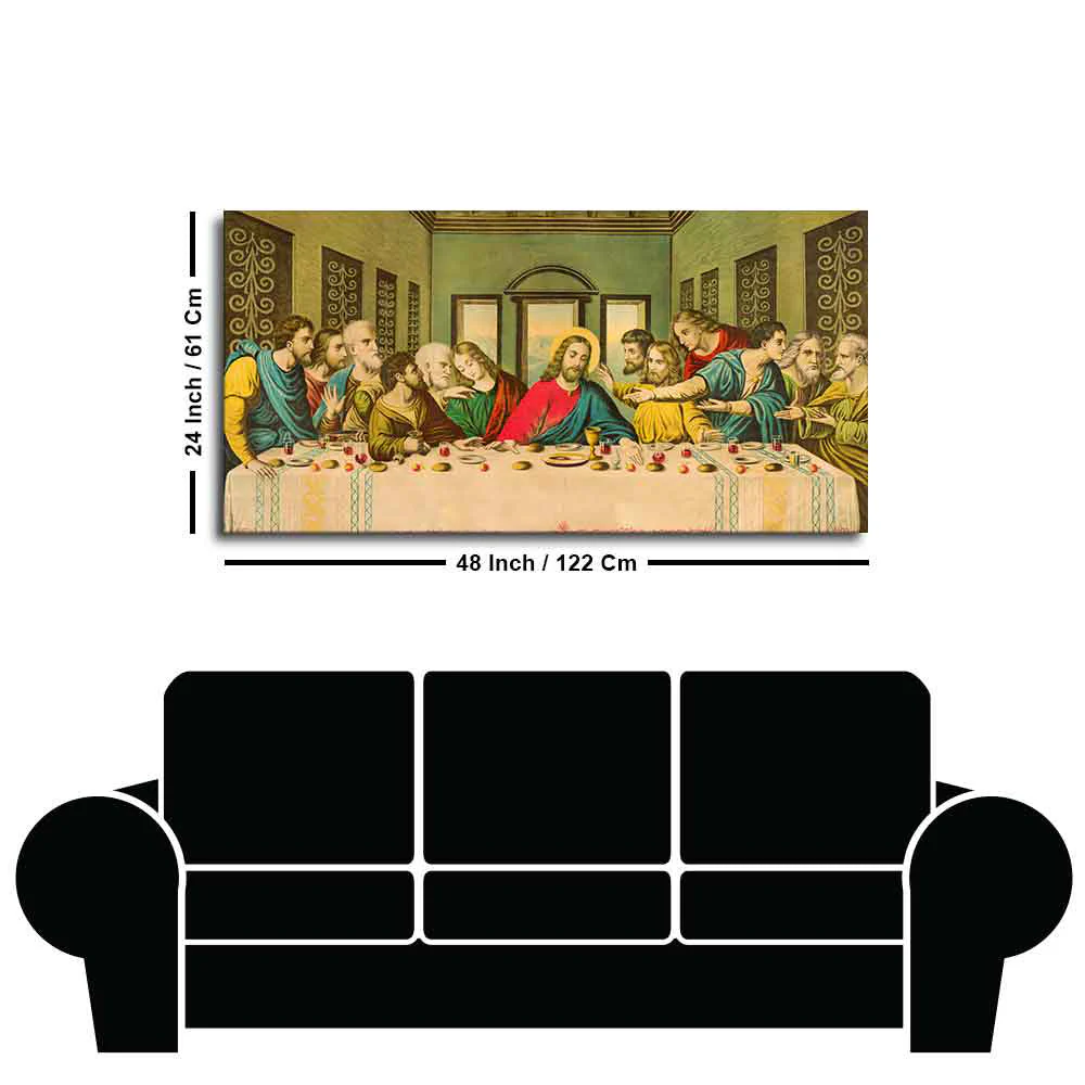 The Last Supper of Christ in Church Wall Painting - Image 7