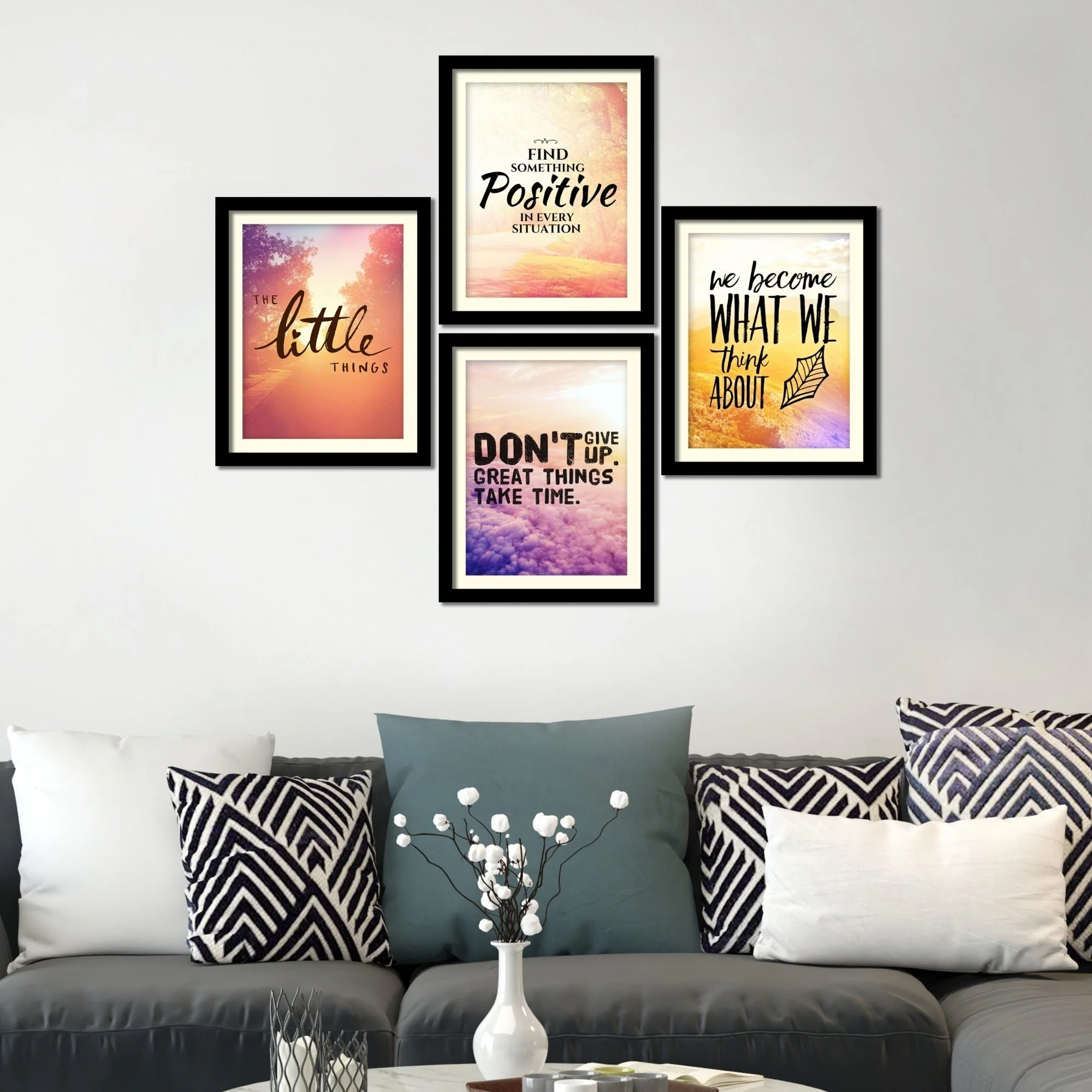 The Little Things Quotes Premium Wall Frame Set of Four - Image 2