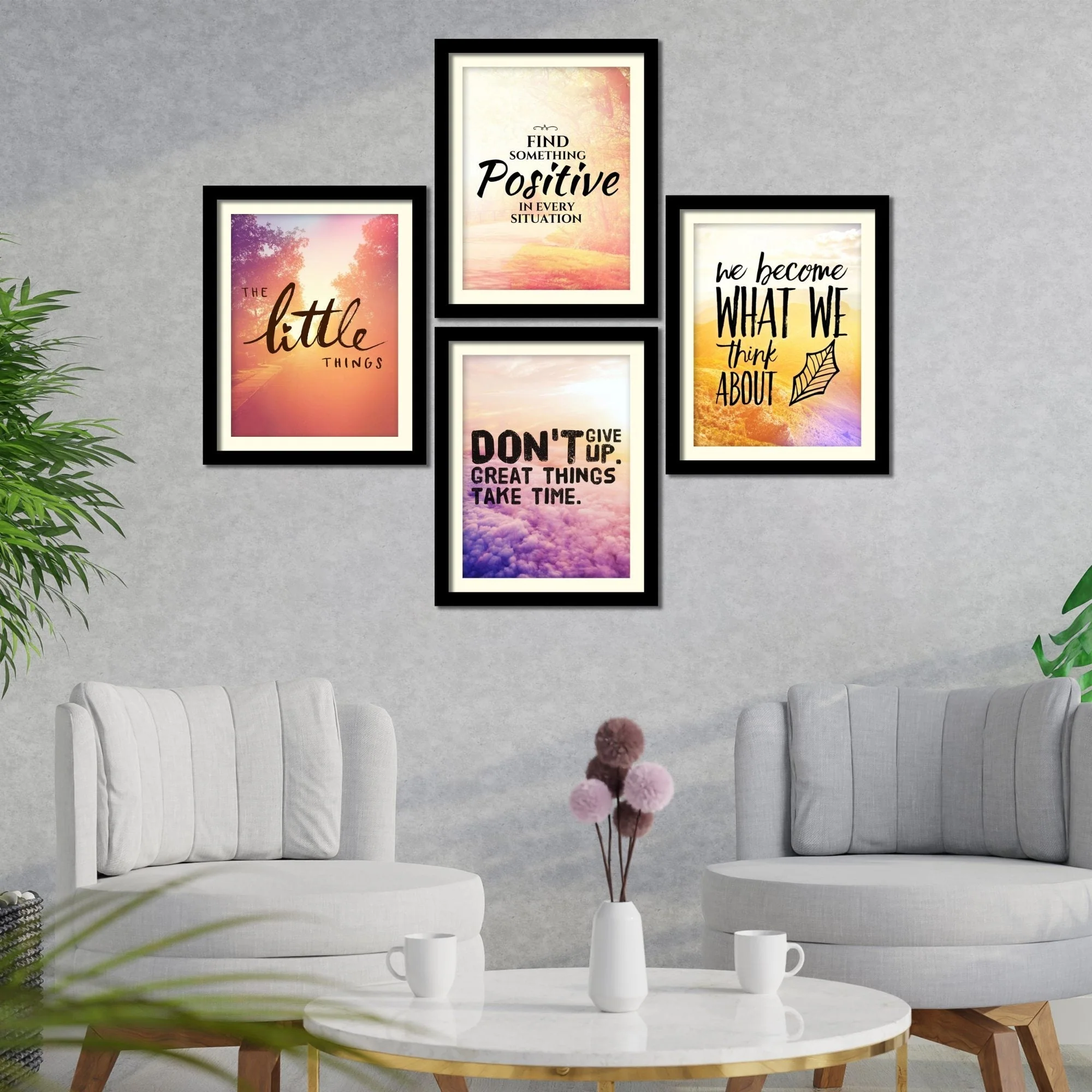 The Little Things Quotes Premium Wall Frame Set of Four - Image 3