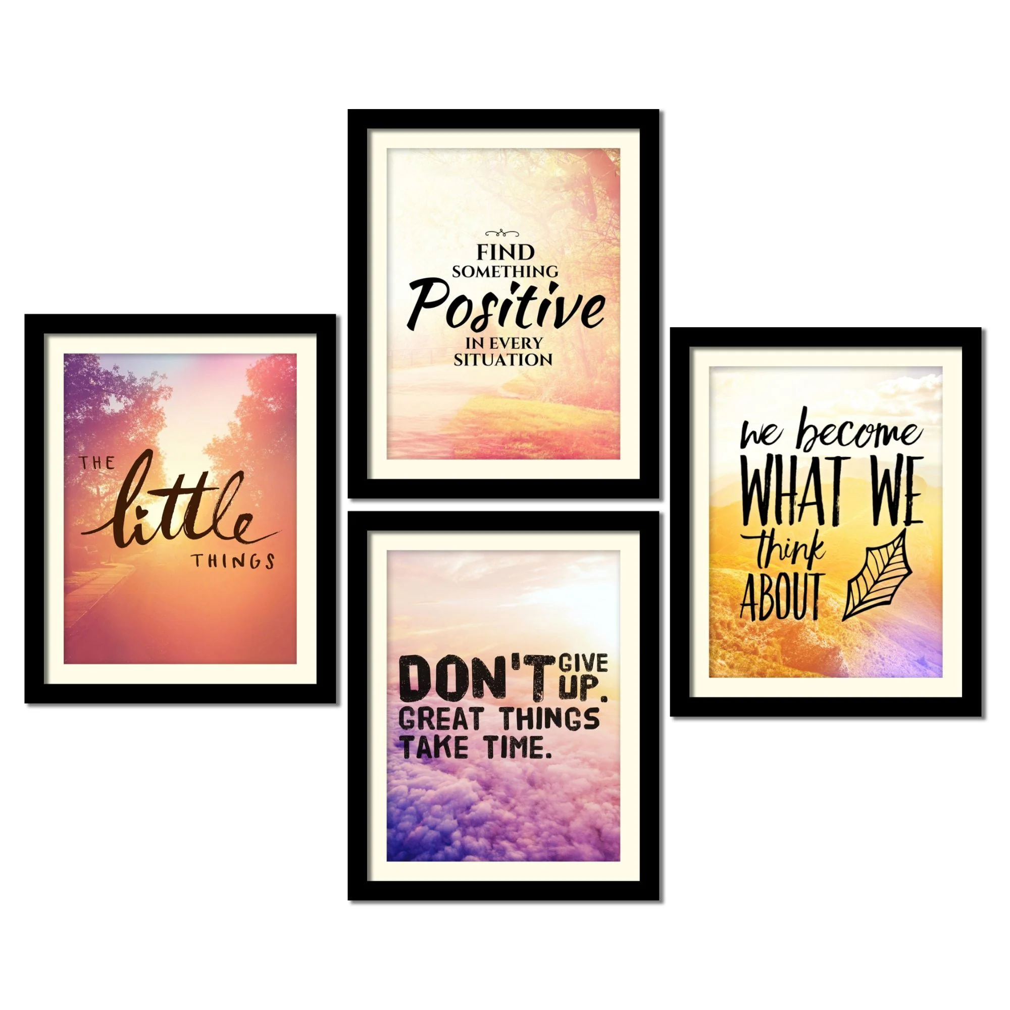 The Little Things Quotes Premium Wall Frame Set of Four - Image 4