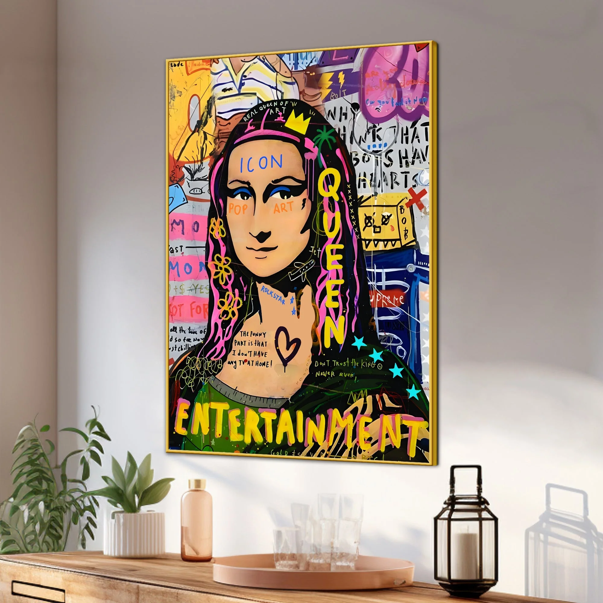 The Modern Mona Cotton Canvas Wall Painting - Image 3