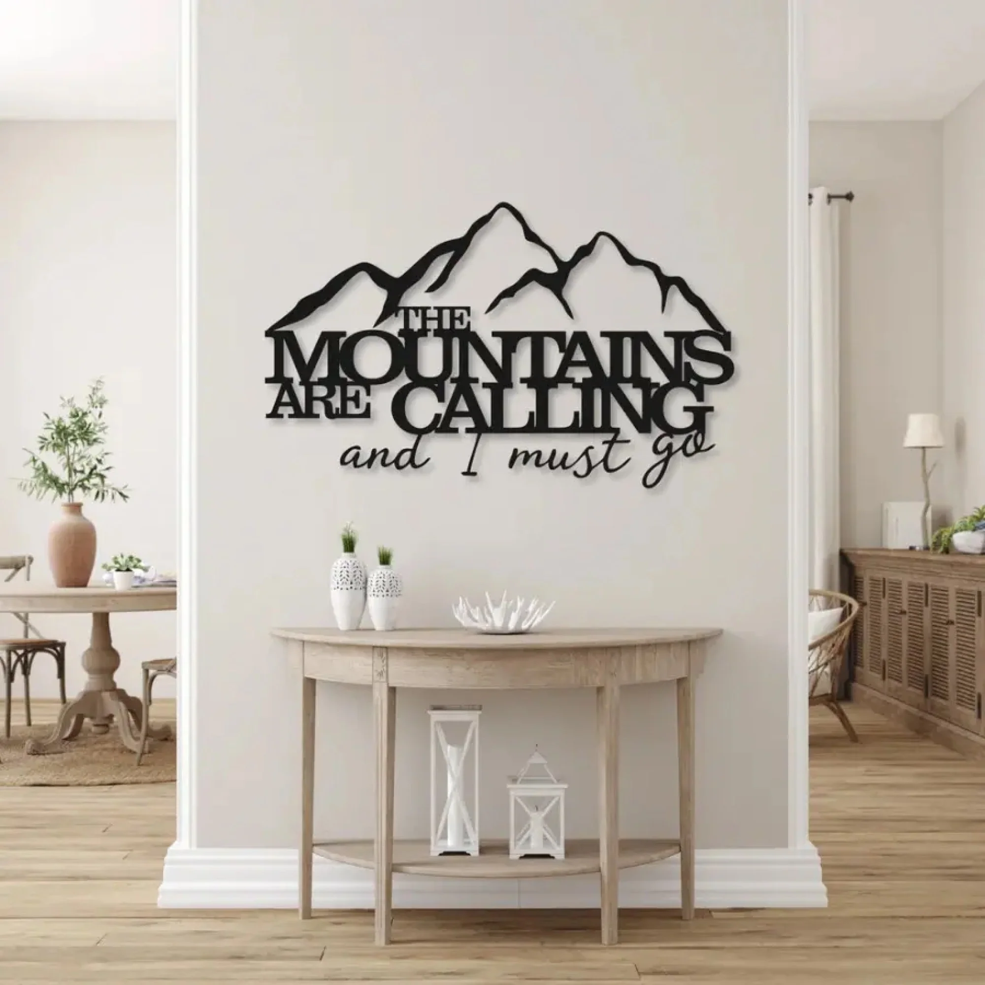 The Mountains are Calling Metal Art Wall Decor - Image 2
