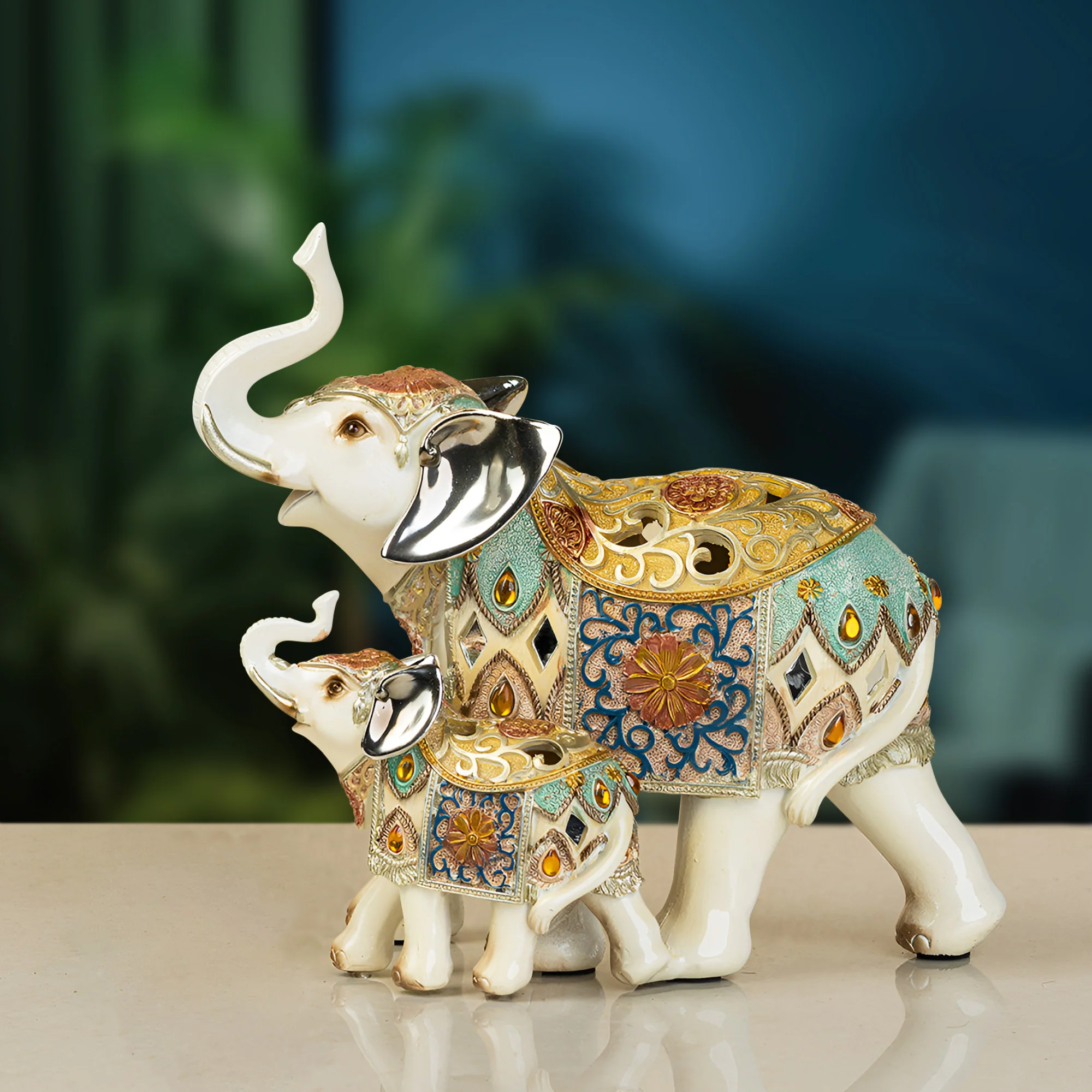 The Rajasthani Royal Elephant with Baby Elephant - Image 2