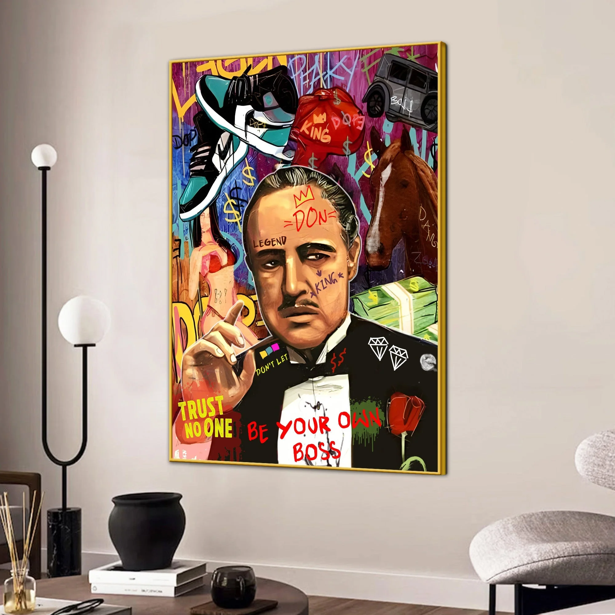 The Real Godfather Cotton Canvas Wall Painting - Image 3