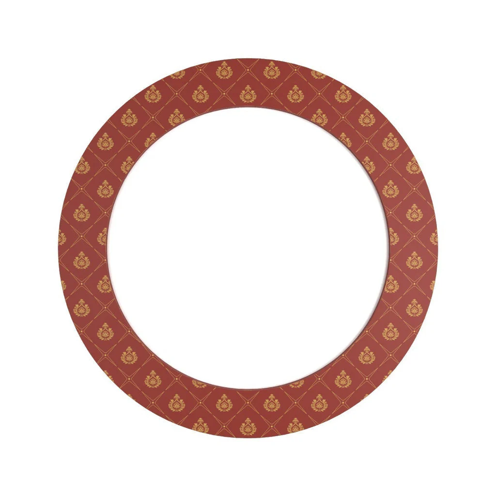 The Red Motif Printed Round Acrylic Wall Mirror - Image 3