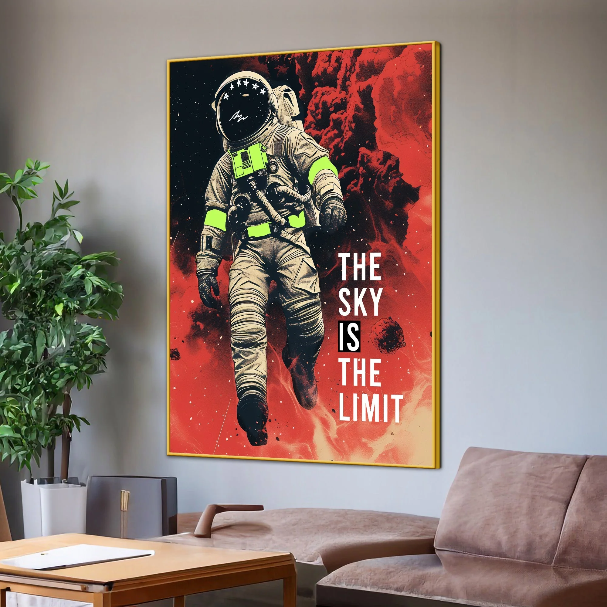 The Sky Is The Limit Cotton Canvas Wall Painting - Image 3