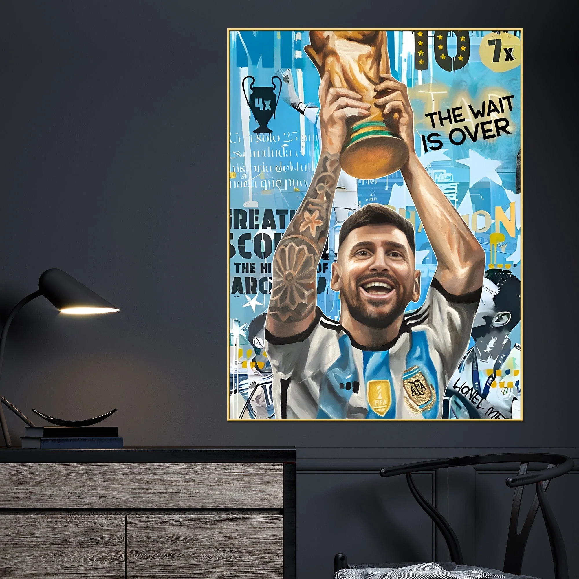The Wait is Over Messi Cotton Canvas Wall Painting - Image 2