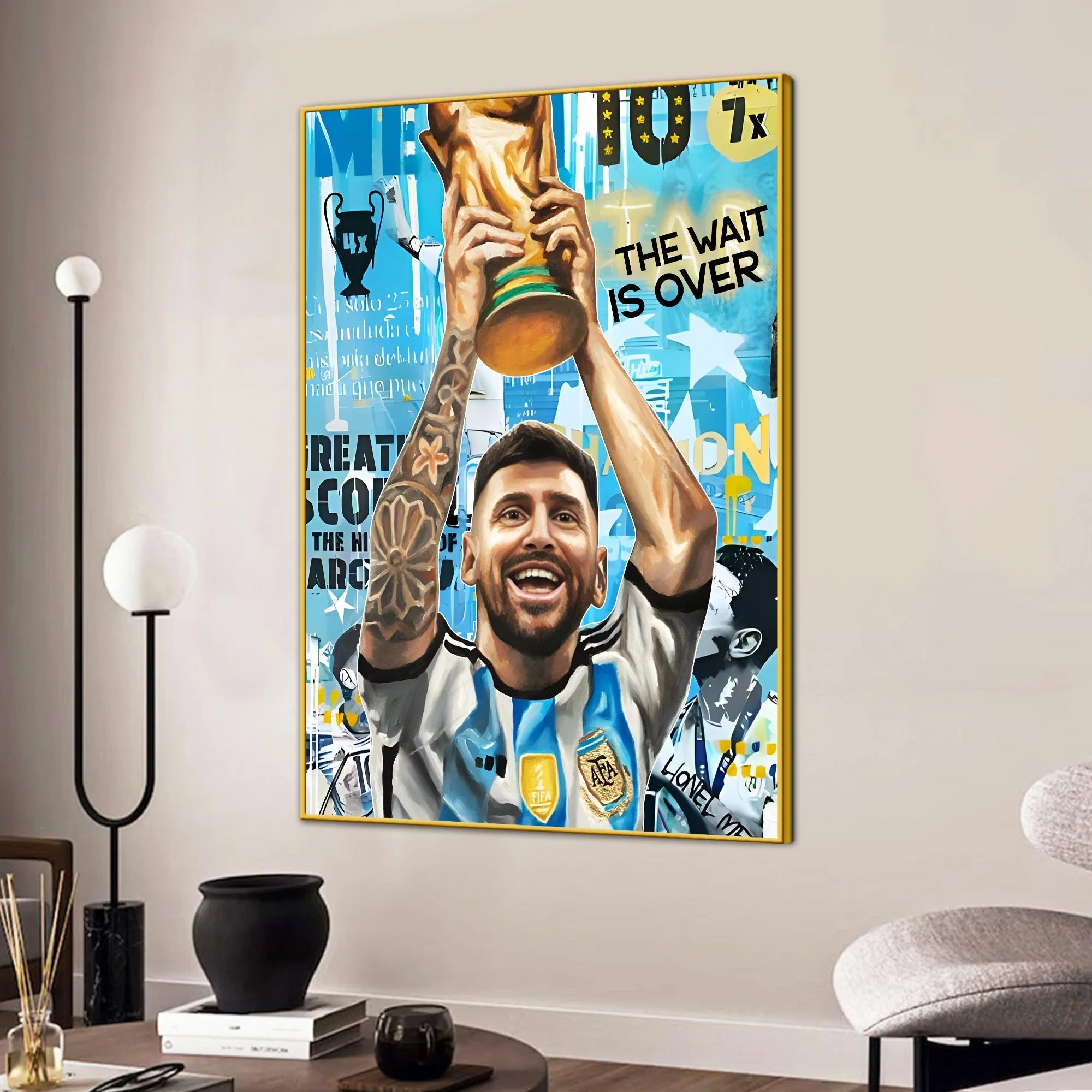 The Wait is Over Messi Cotton Canvas Wall Painting - Image 3