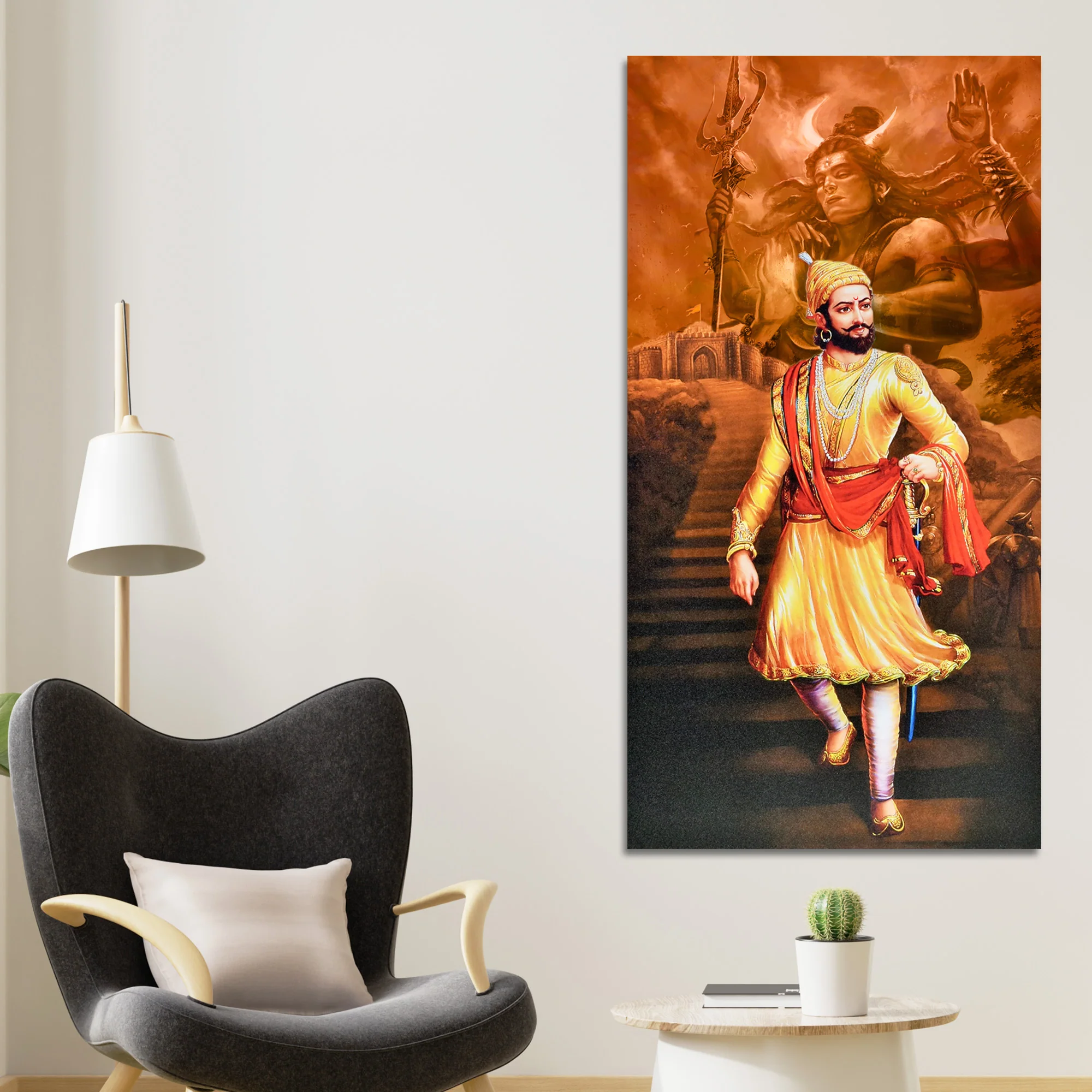 The Warrior King Chhatrapati Shivaji Maharaj Canvas Wall Painting - Image 3