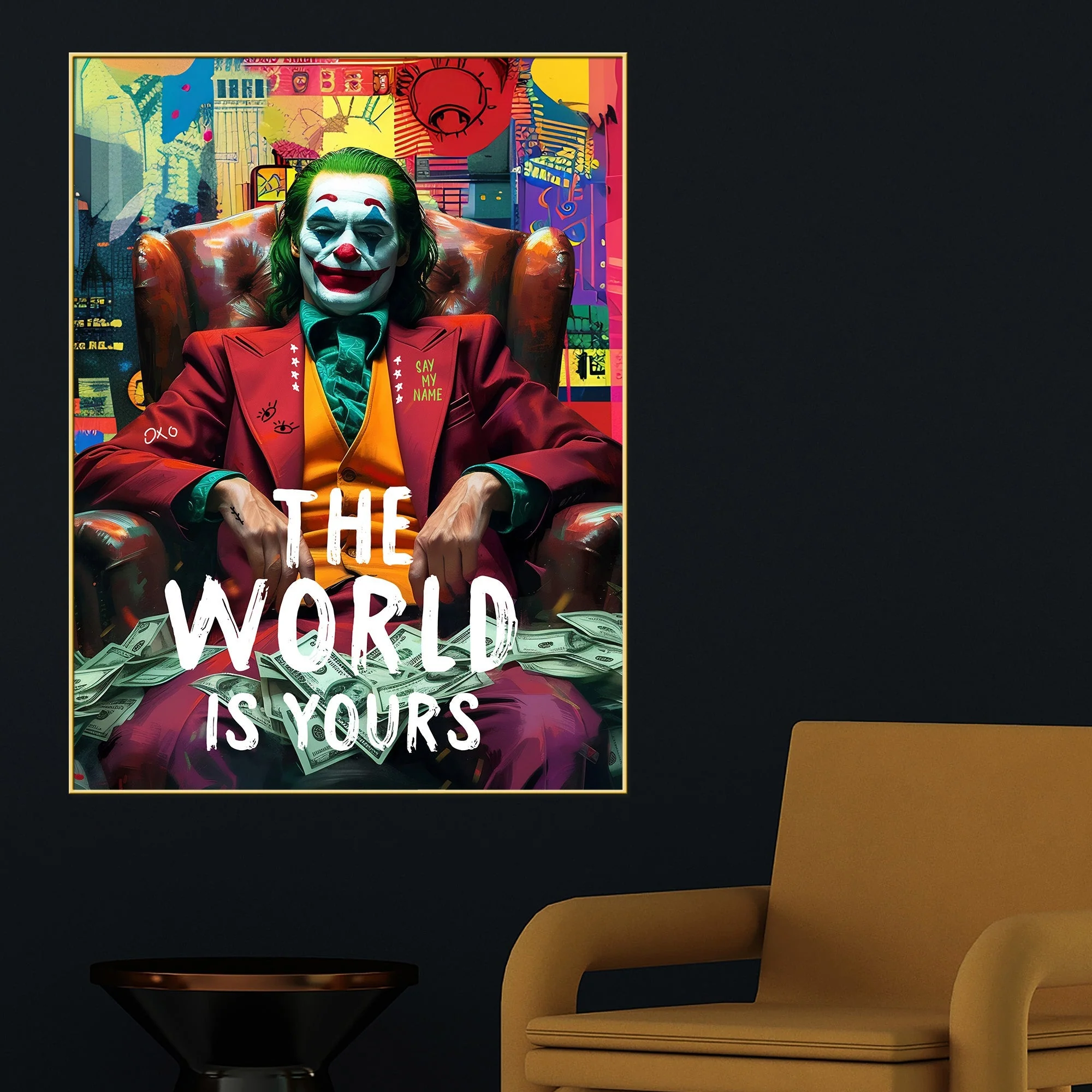 The World is Your-Jocker Cotton Canvas Wall Painting - Image 2