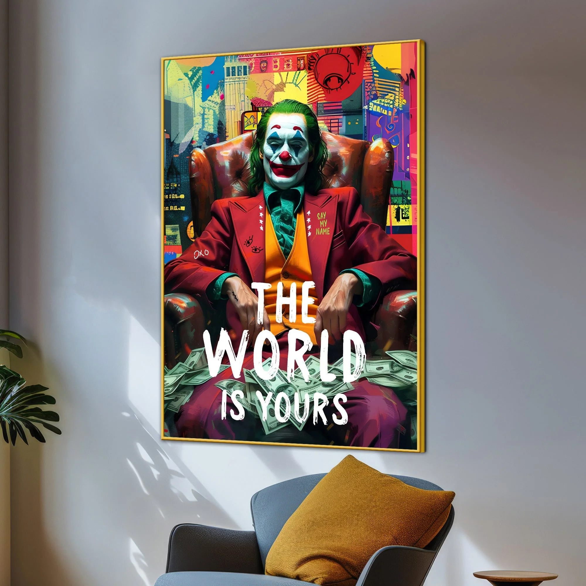 The World is Your-Jocker Cotton Canvas Wall Painting - Image 3