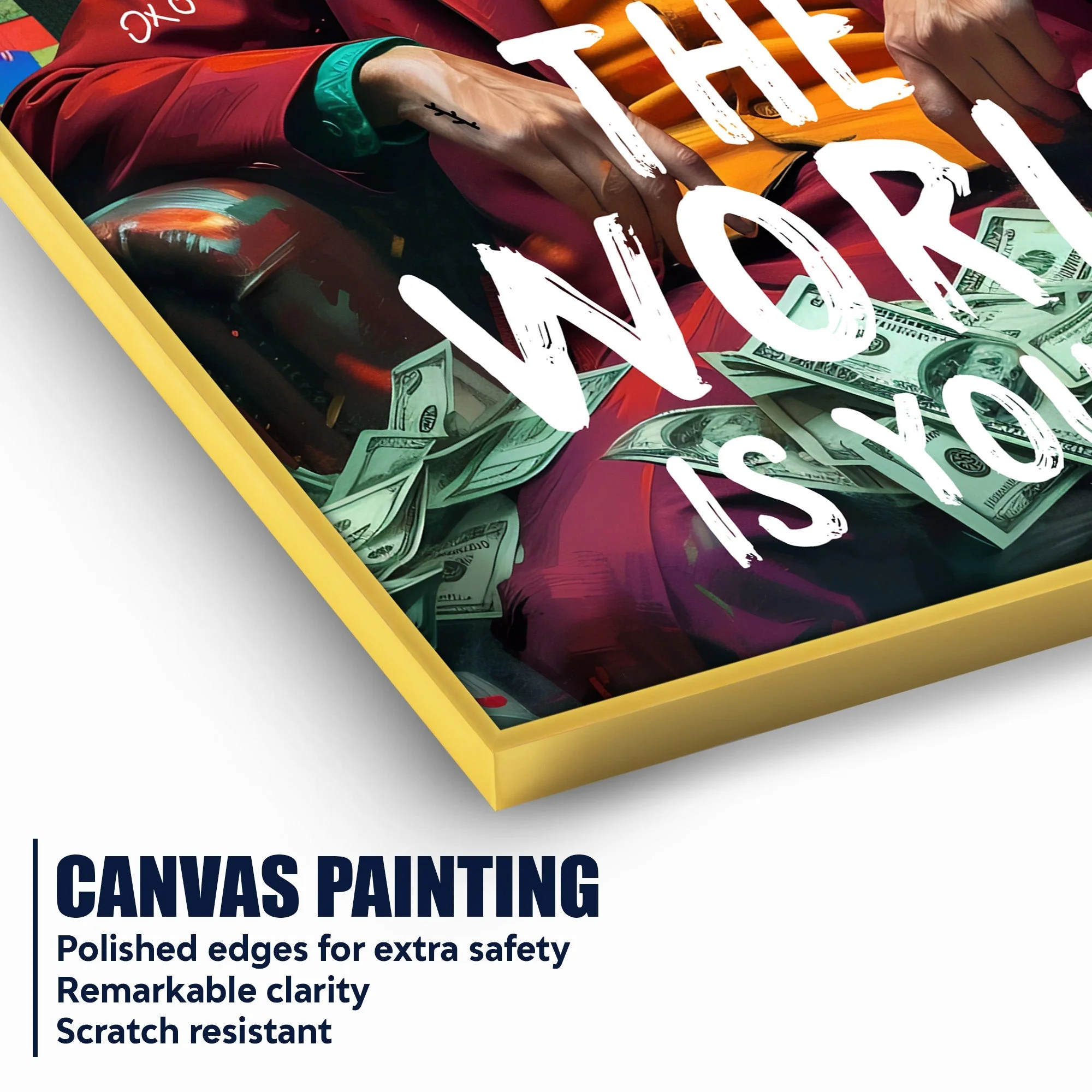 The World is Your-Jocker Cotton Canvas Wall Painting - Image 4
