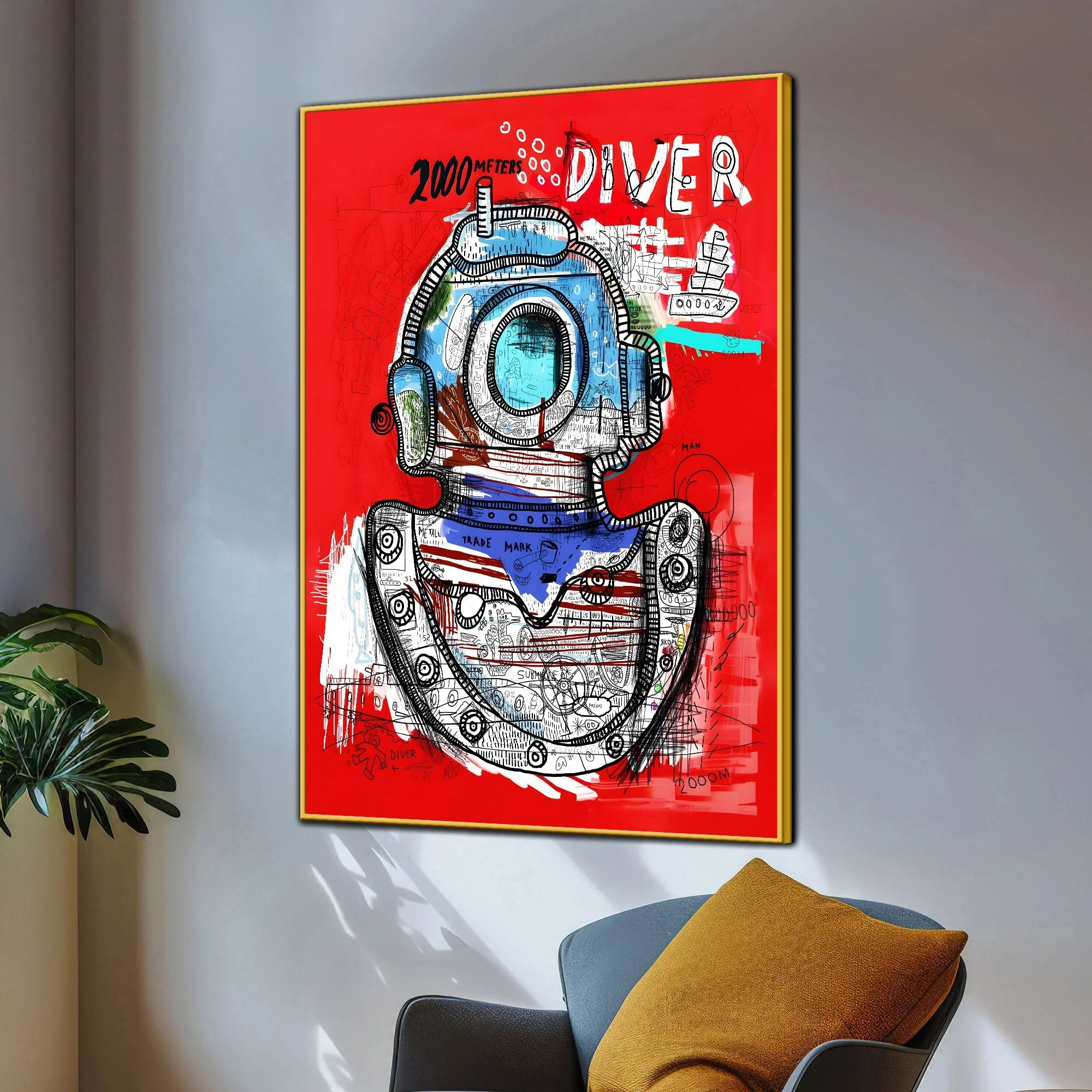 There Is Never End Of The Sea Cotton Canvas Wall Painting - Image 3