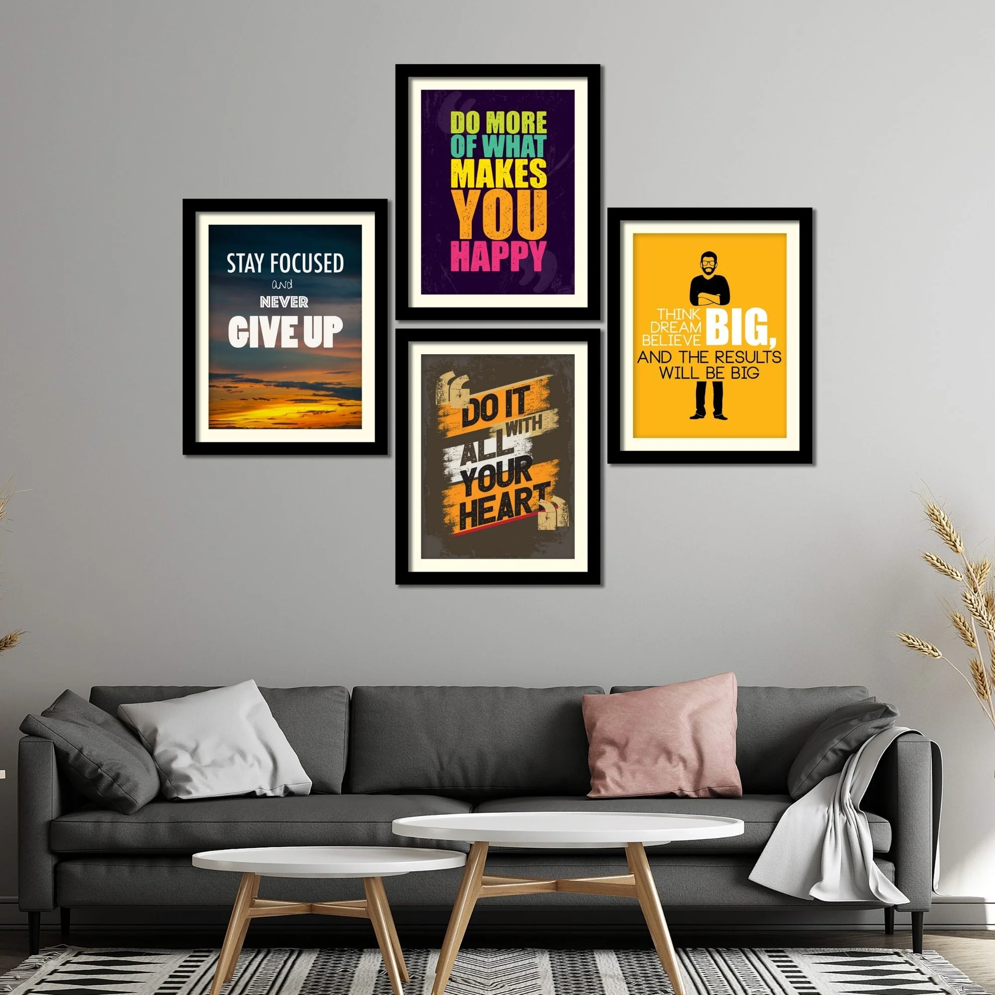 Think Big Quote Premium Wall Frame Set of Four - Image 3