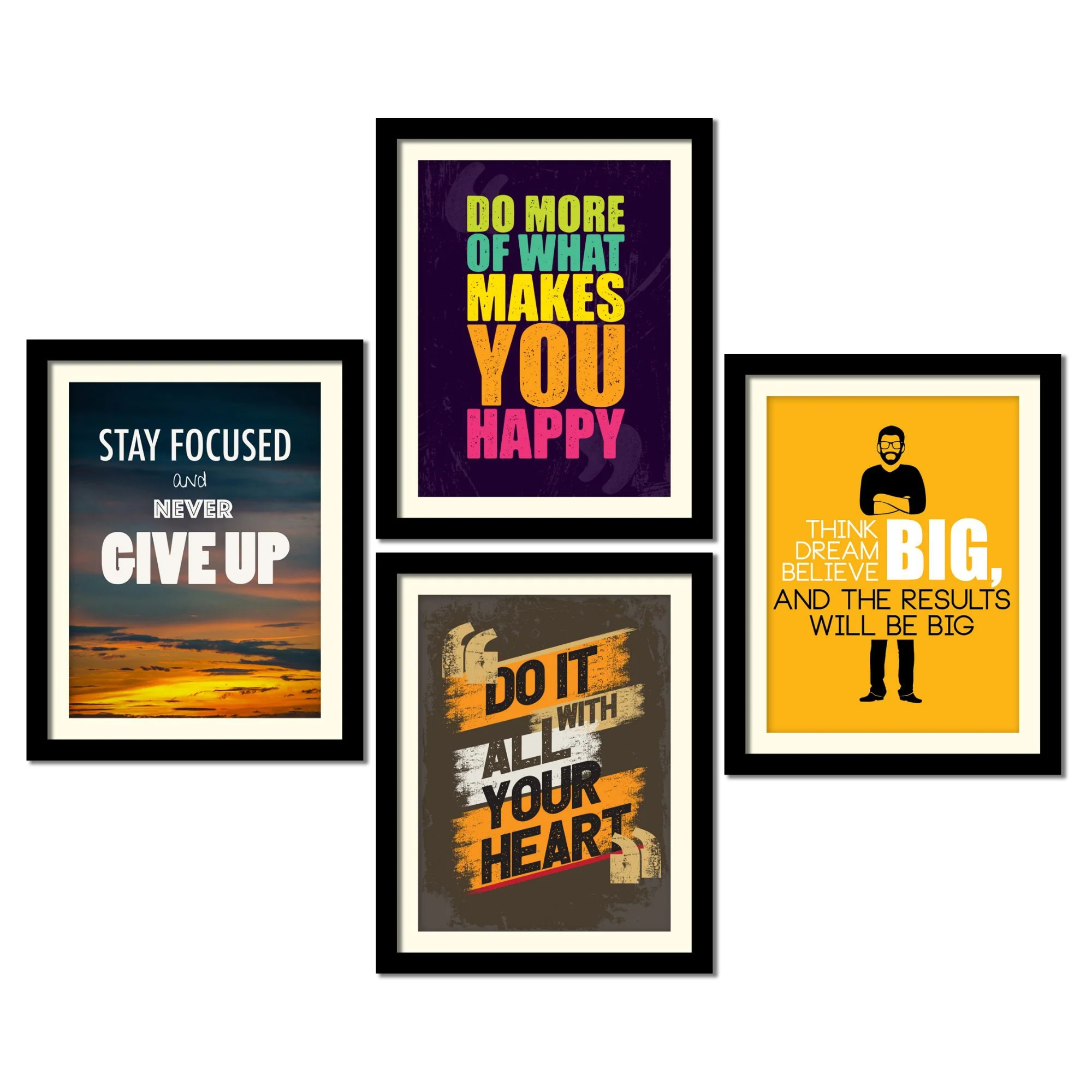 Think Big Quote Premium Wall Frame Set of Four - Image 4