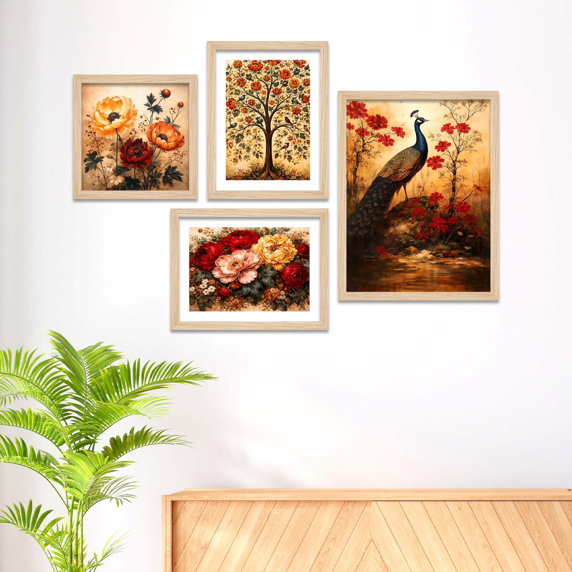 Timeless Nature & Flower Wall Frame Set of Four