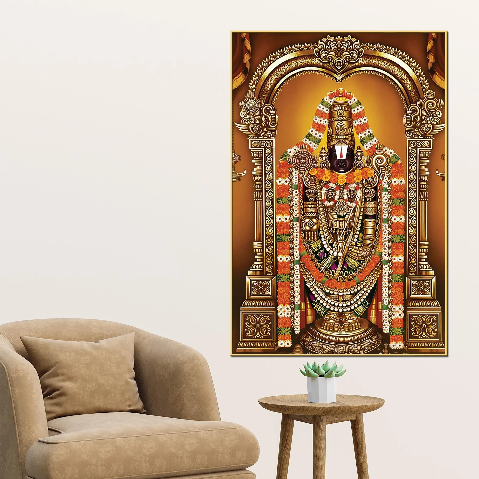 Tirupati Balaji Canvas Painting | Divine Wall Decor
