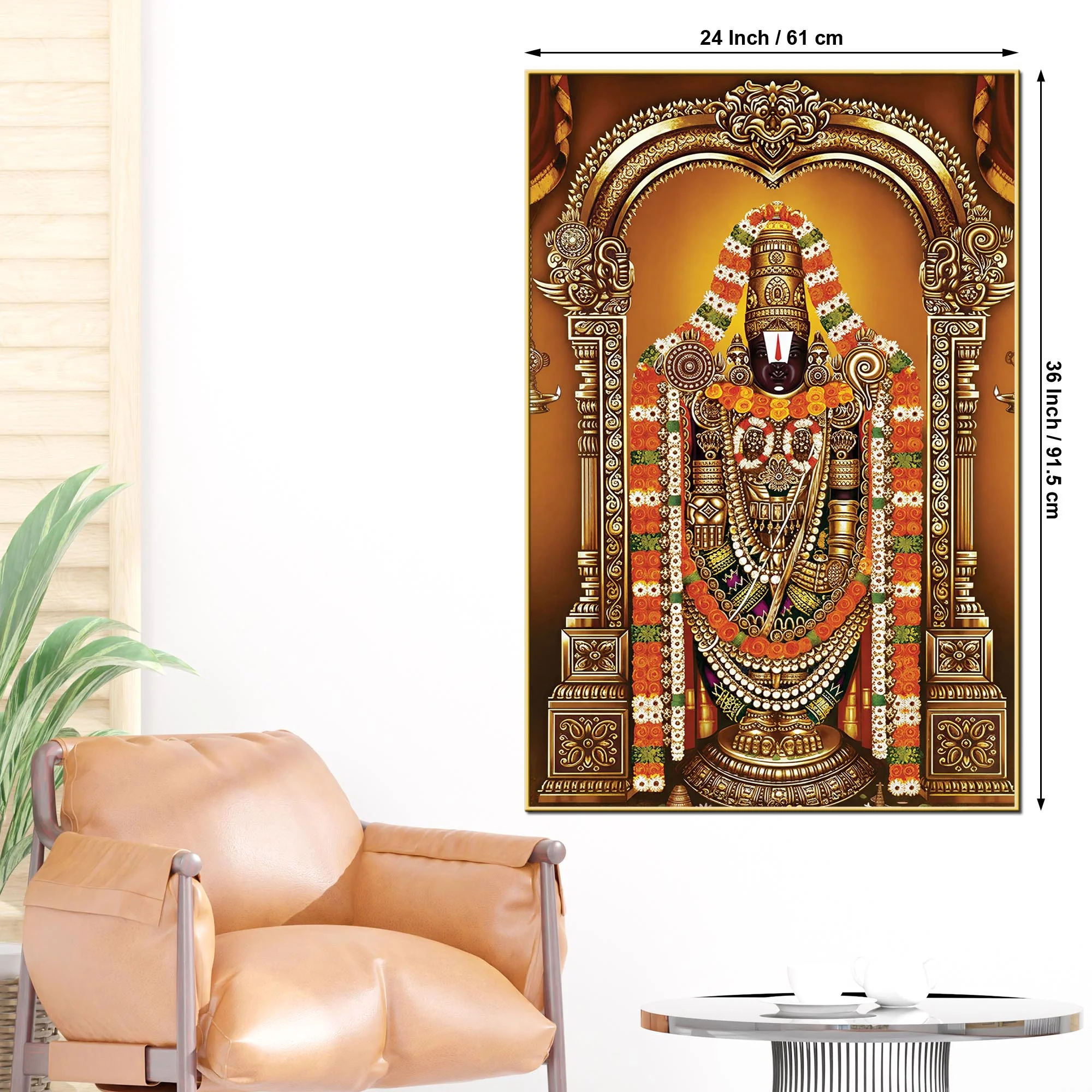 Tirupati Balaji Canvas Painting | Divine Wall Decor - Image 5