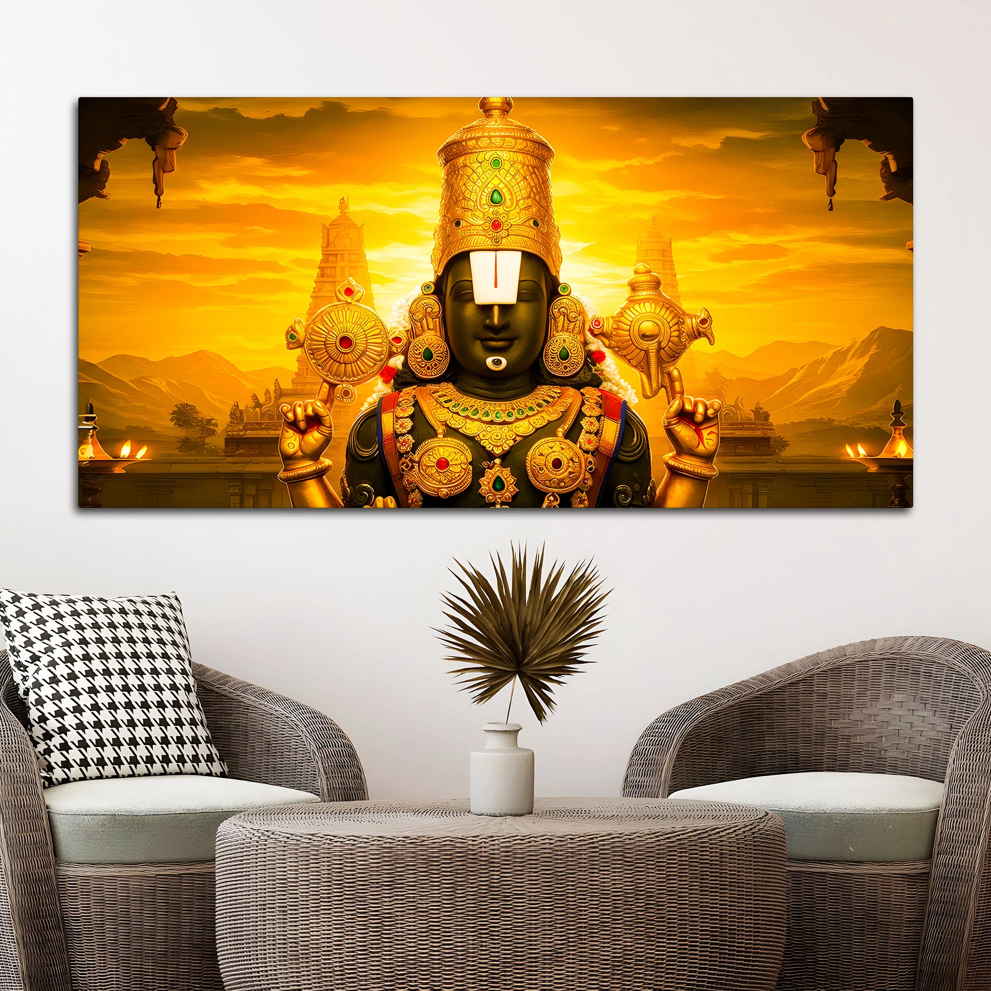 Tirupati Balaji Canvas Painting for Pooja Room Wall - Image 3