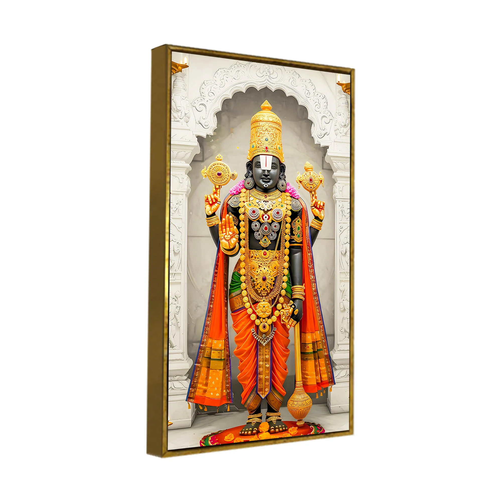 Tirupati Balaji Canvas Wall Painting | Hindu Devotional Home Decor - Image 6