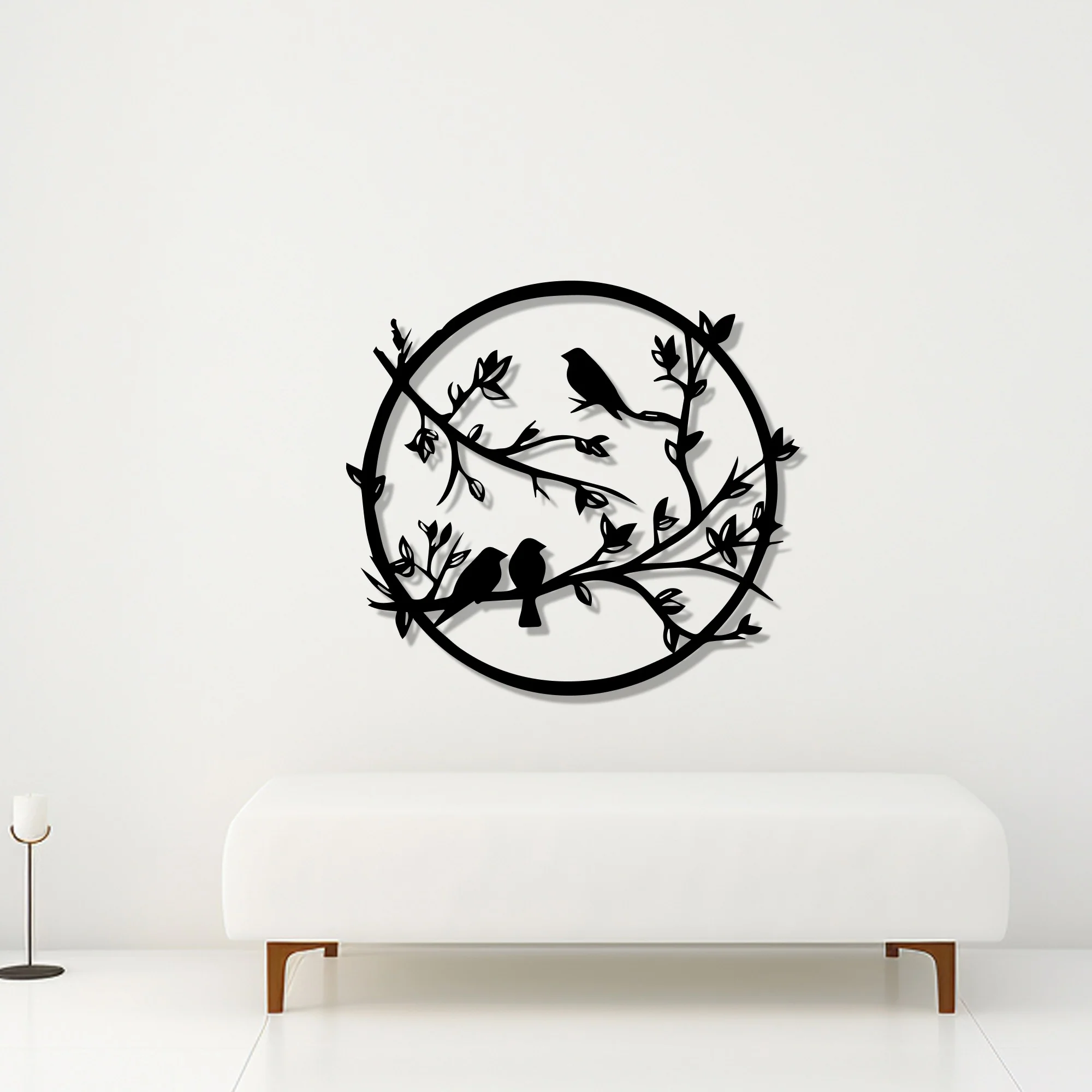 Toucan Birds on Tree Metal Art Wall Decor