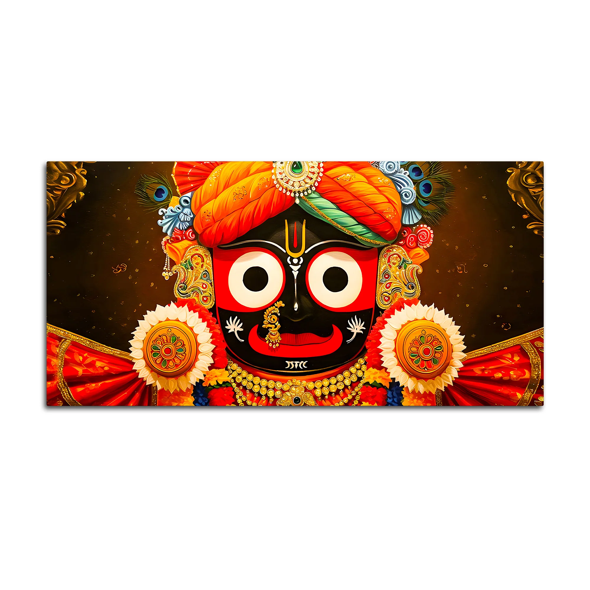 Traditional Hindu Jagannath Bhagwan Wall Painting - Image 4