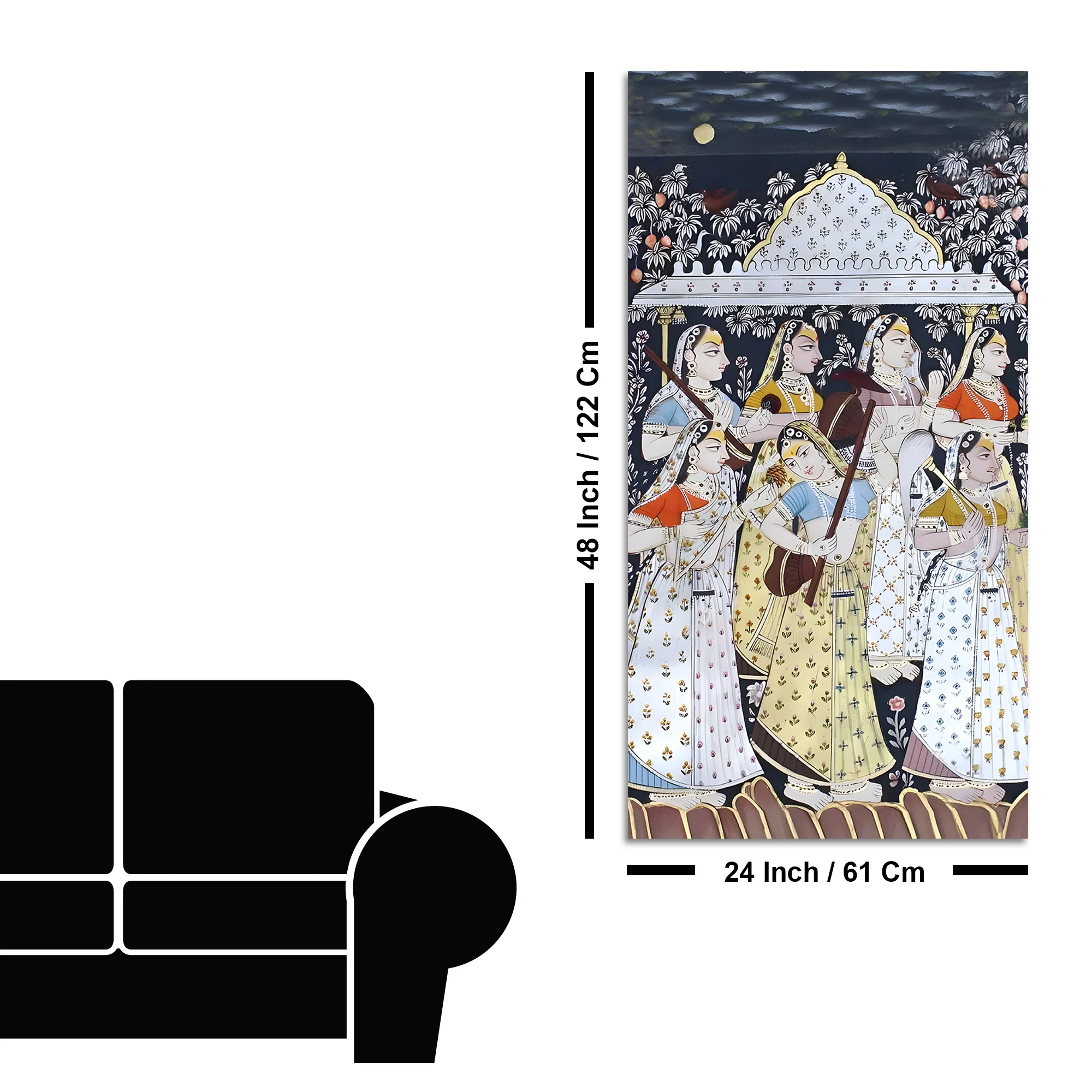 Traditional Indian Art Canvas Wall Painting | Royal Wall Décor - Image 8