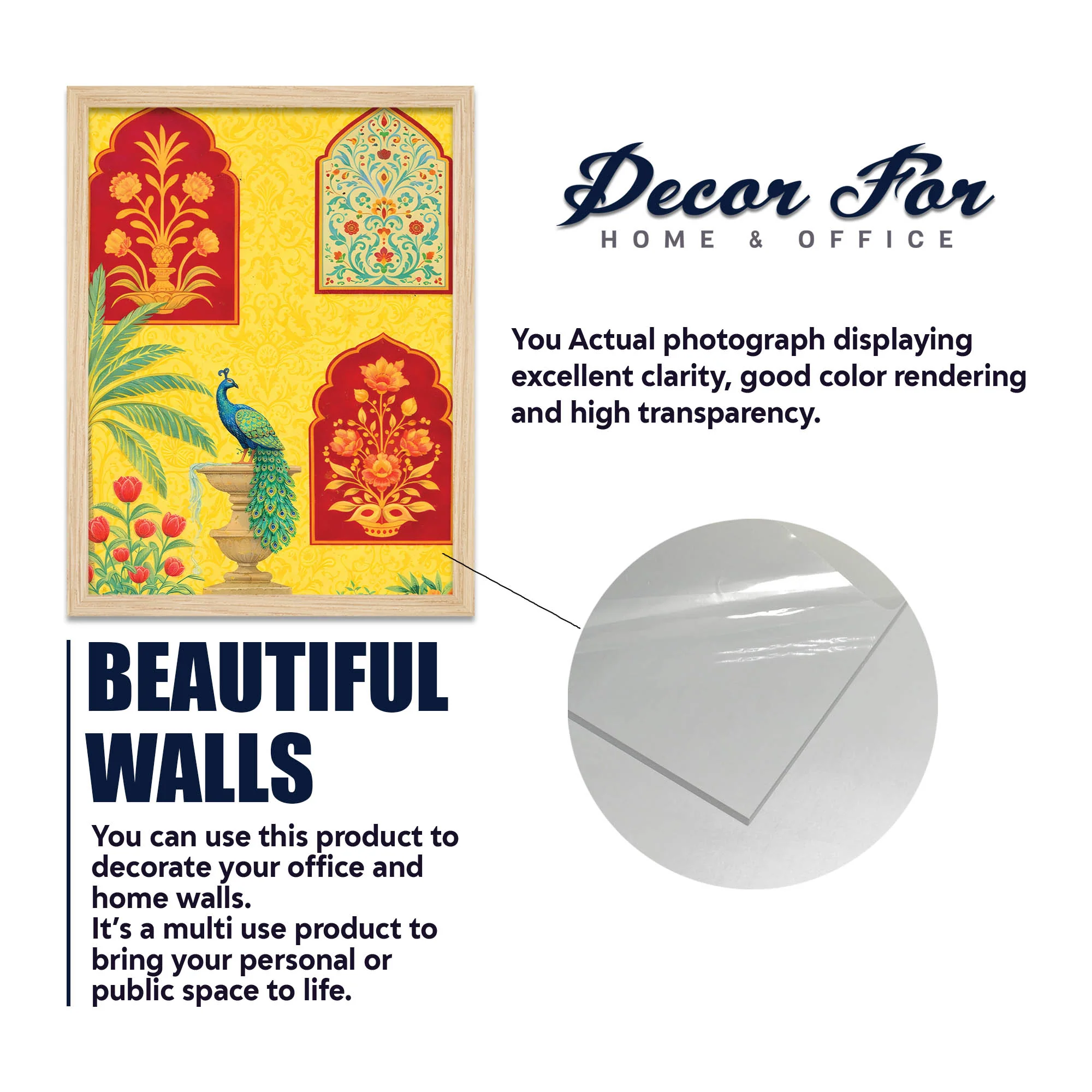 Traditional Indian Palace Art Wall Frame Set of Four - Image 6