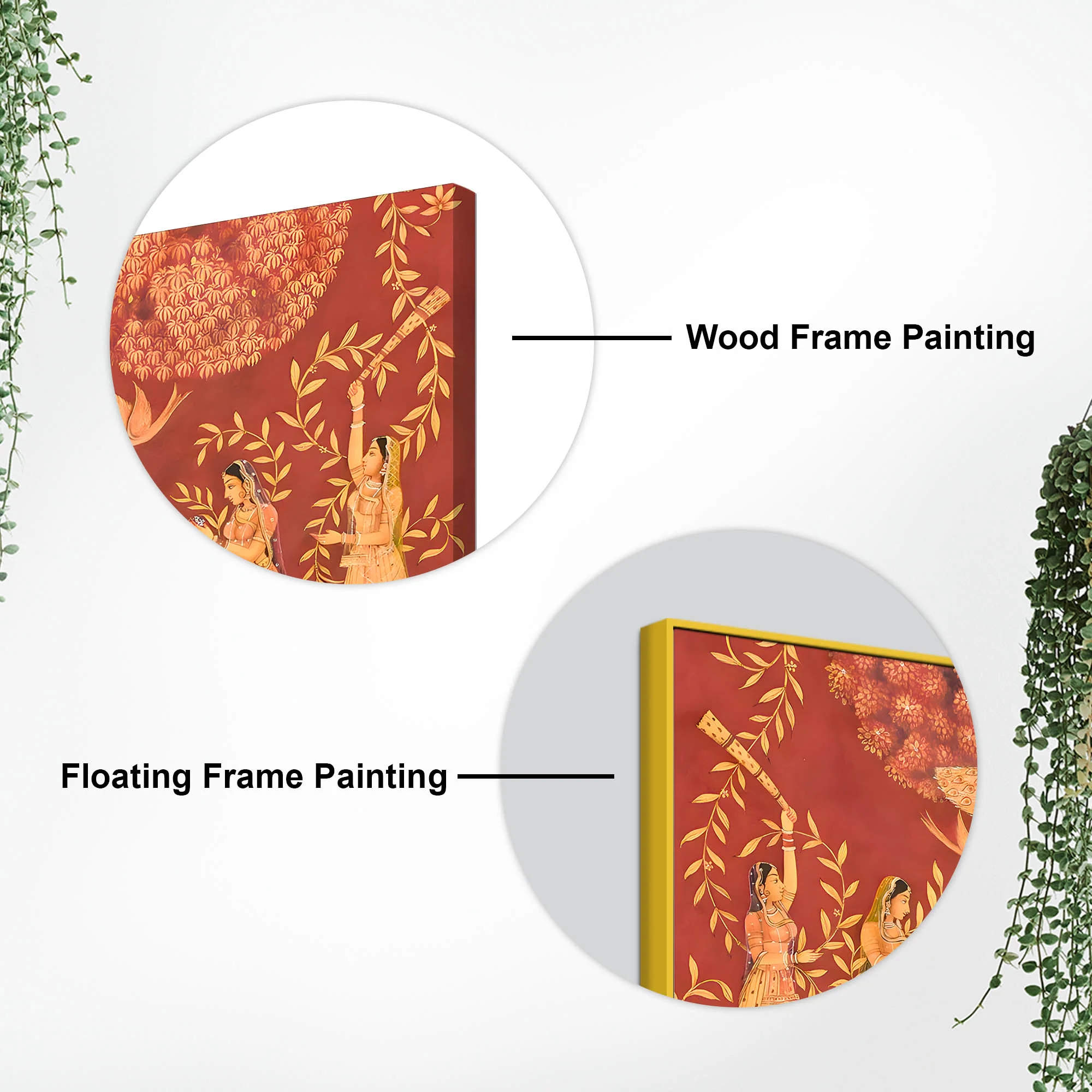 Traditional Indian Sacred Tree Canvas Wall Painting – Sacred Tree Décor - Image 7
