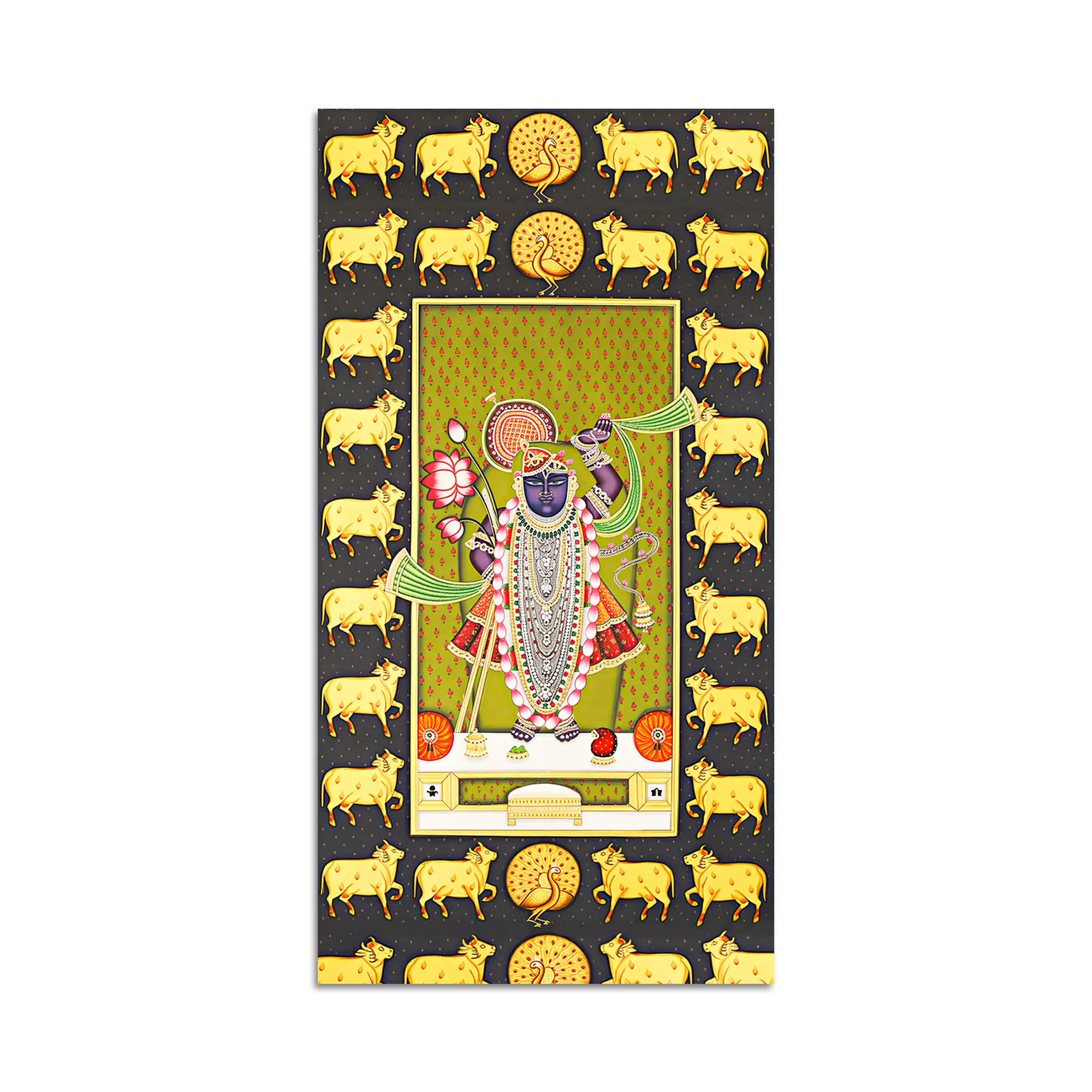 Traditional Nathdwara Shreenathji Canvas Wall Painting | Festive Home Decor - Image 4