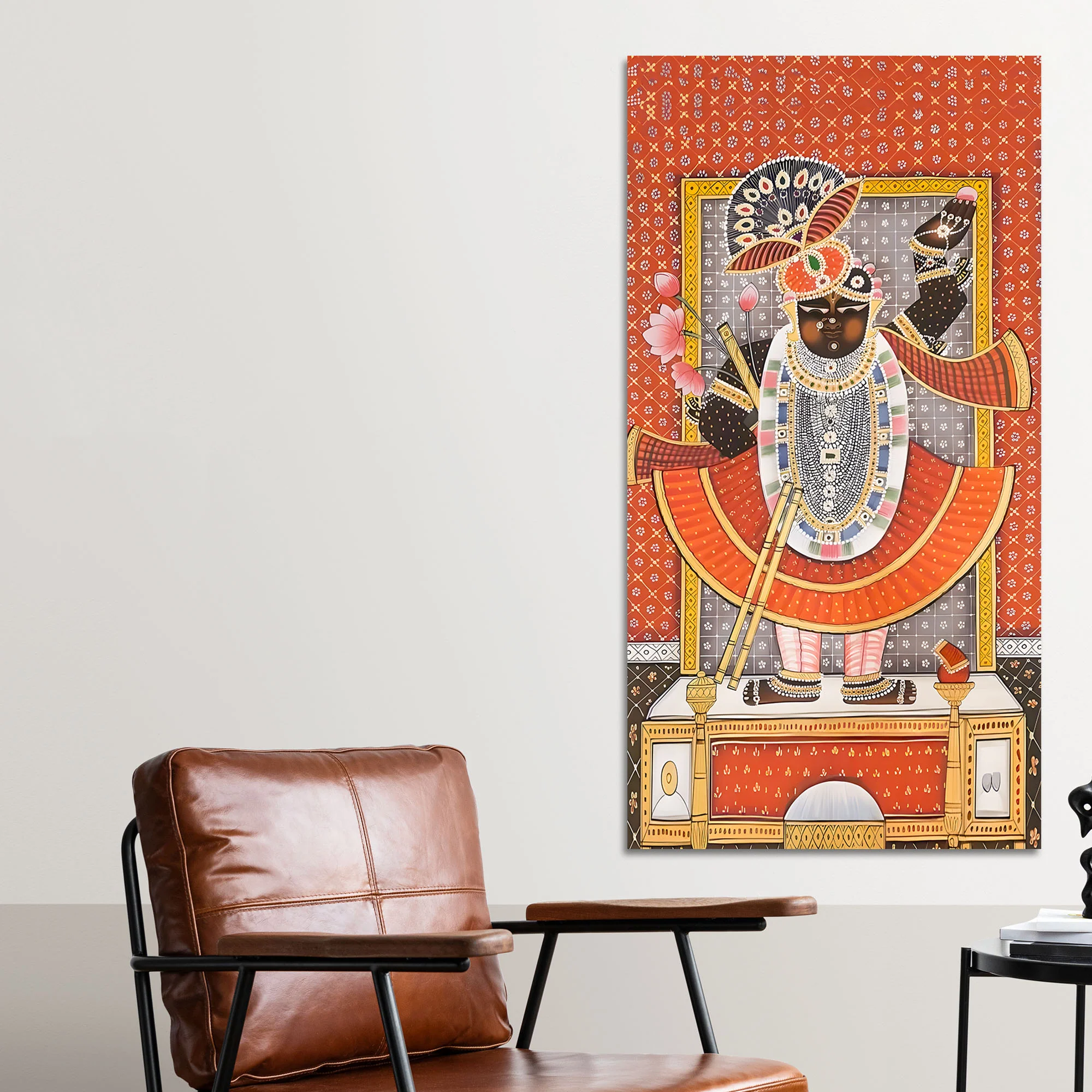 Traditional Nathdwara Shrinathji Canvas Painting | Indian Devotional Wall Art - Image 3