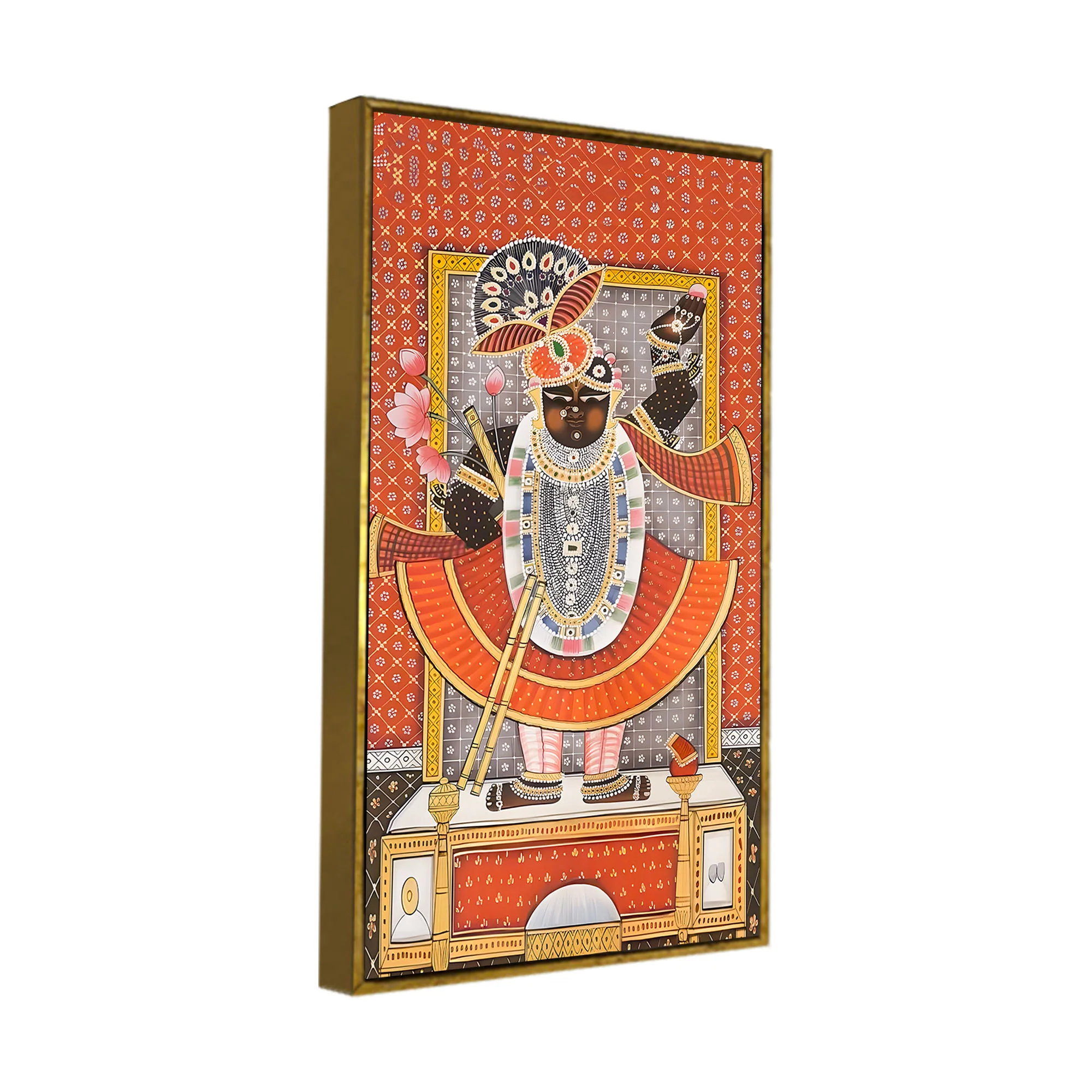 Traditional Nathdwara Shrinathji Canvas Painting | Indian Devotional Wall Art - Image 6